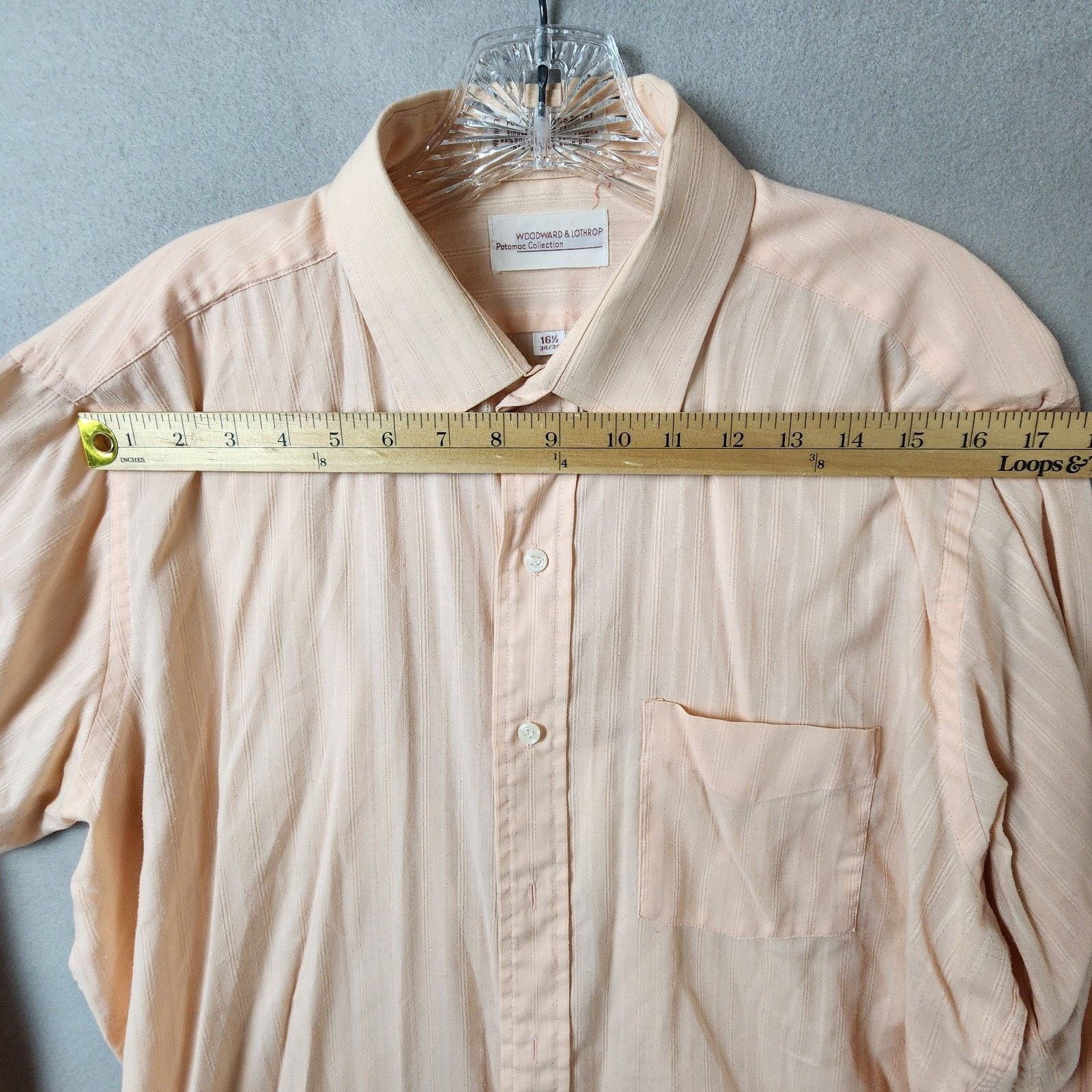 Woodward Woodward & Lothrop Full Cut Men's Dress Shirt 16-1/2 34/35 Size US S / EU 44-46 / 1 - 3 Thumbnail