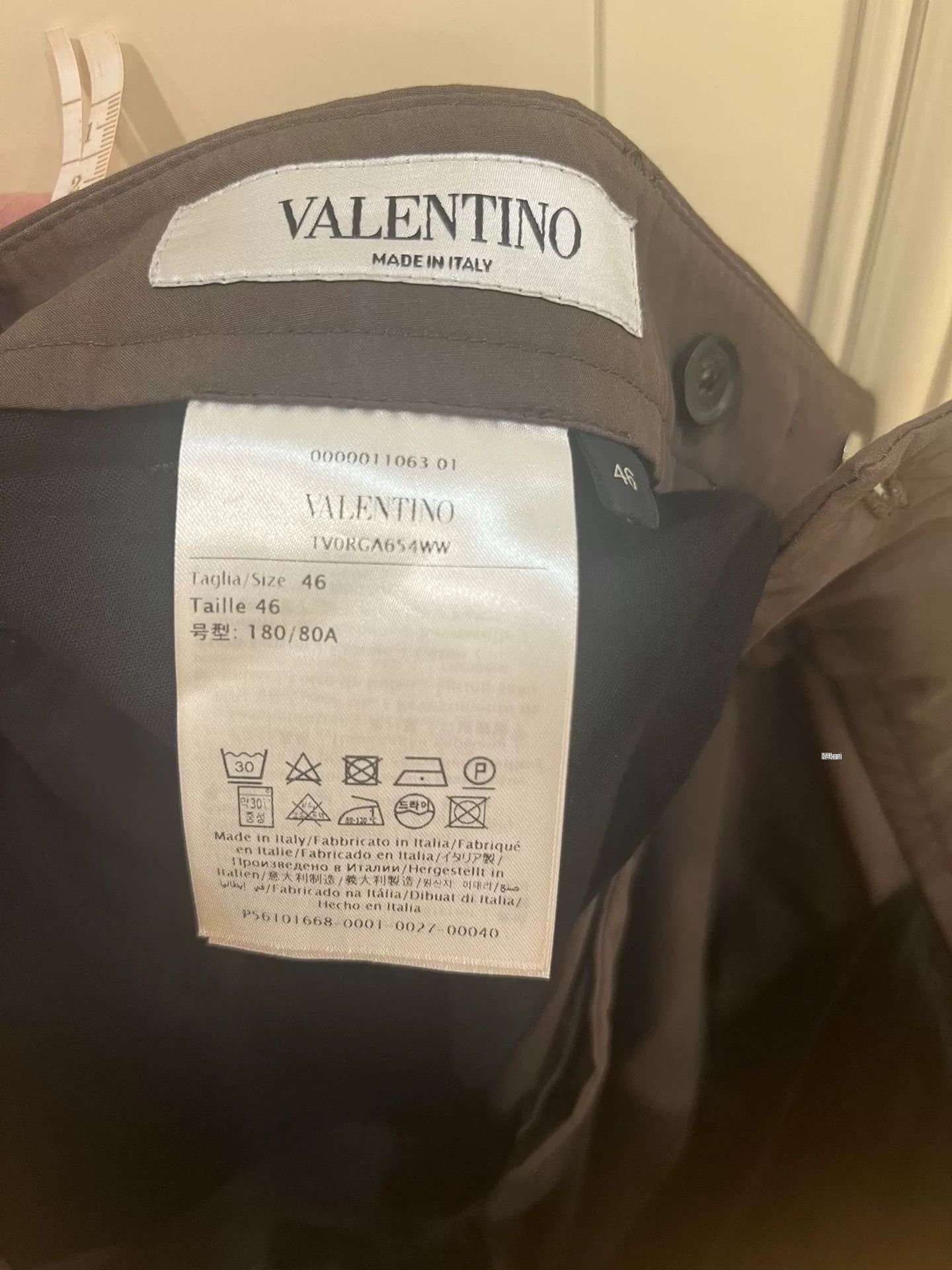 Valentino Valentino Brown Cotton Suit Pants Size US 30 / EU 46 - 3 Thumbnail