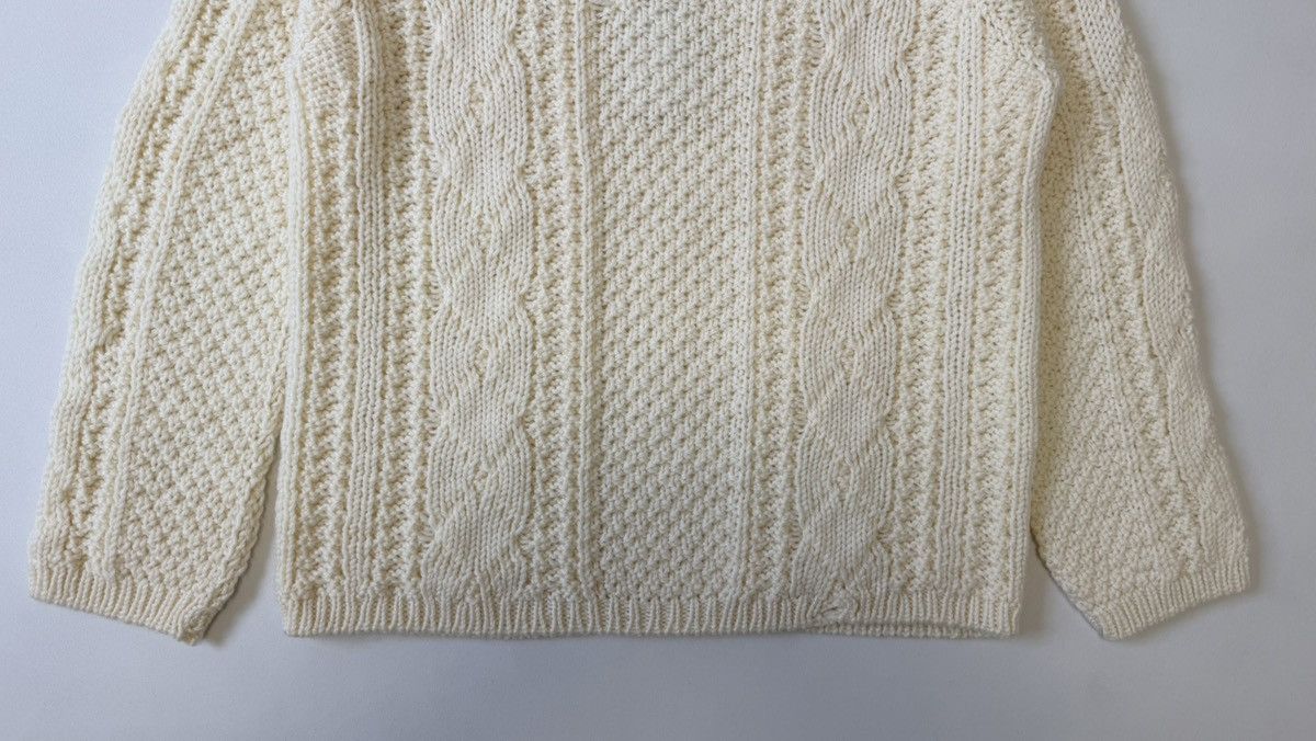 Maison Margiela A/W 21 Distressed Cream Cable Knit Sweater Size US M / EU 48-50 / 2 - 14 Thumbnail
