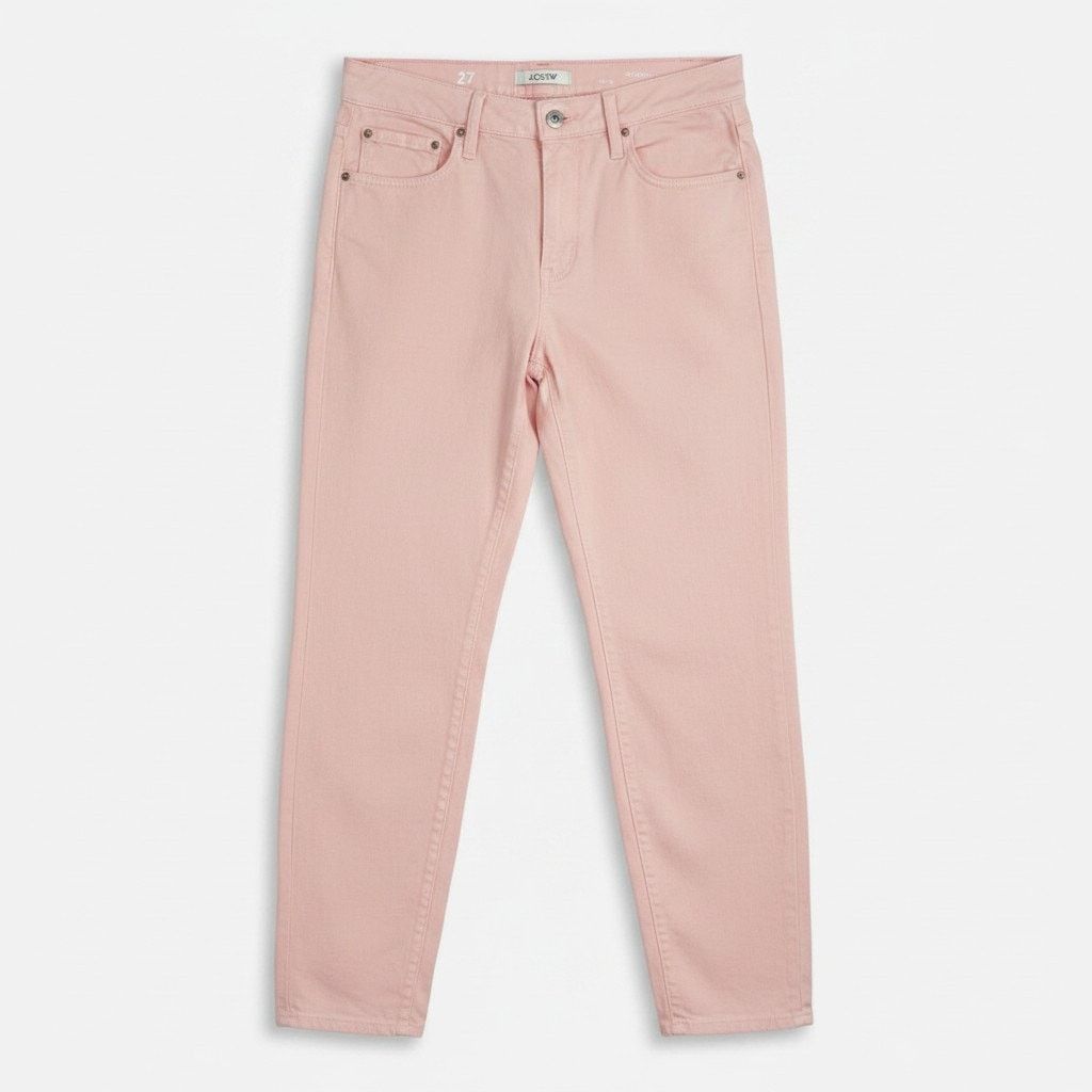 J.Crew J.Crew Women 27 Barbie Pink Mid-Rise Slouchy Straight Jeans Size 27" / US 4 / IT 40 - 1 Thumbnail