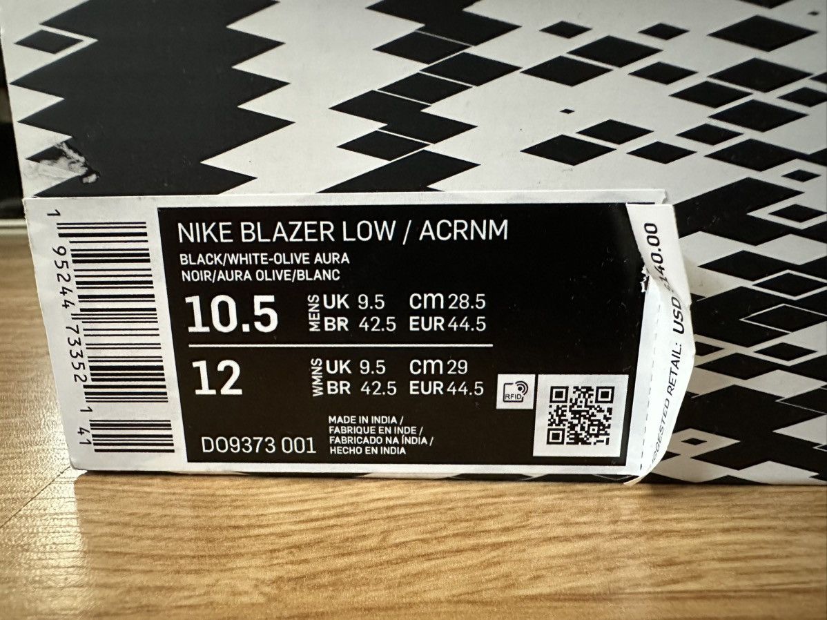 Acronym × Nike Blazer Low Size US 10.5 / EU 43-44 - 2 Thumbnail