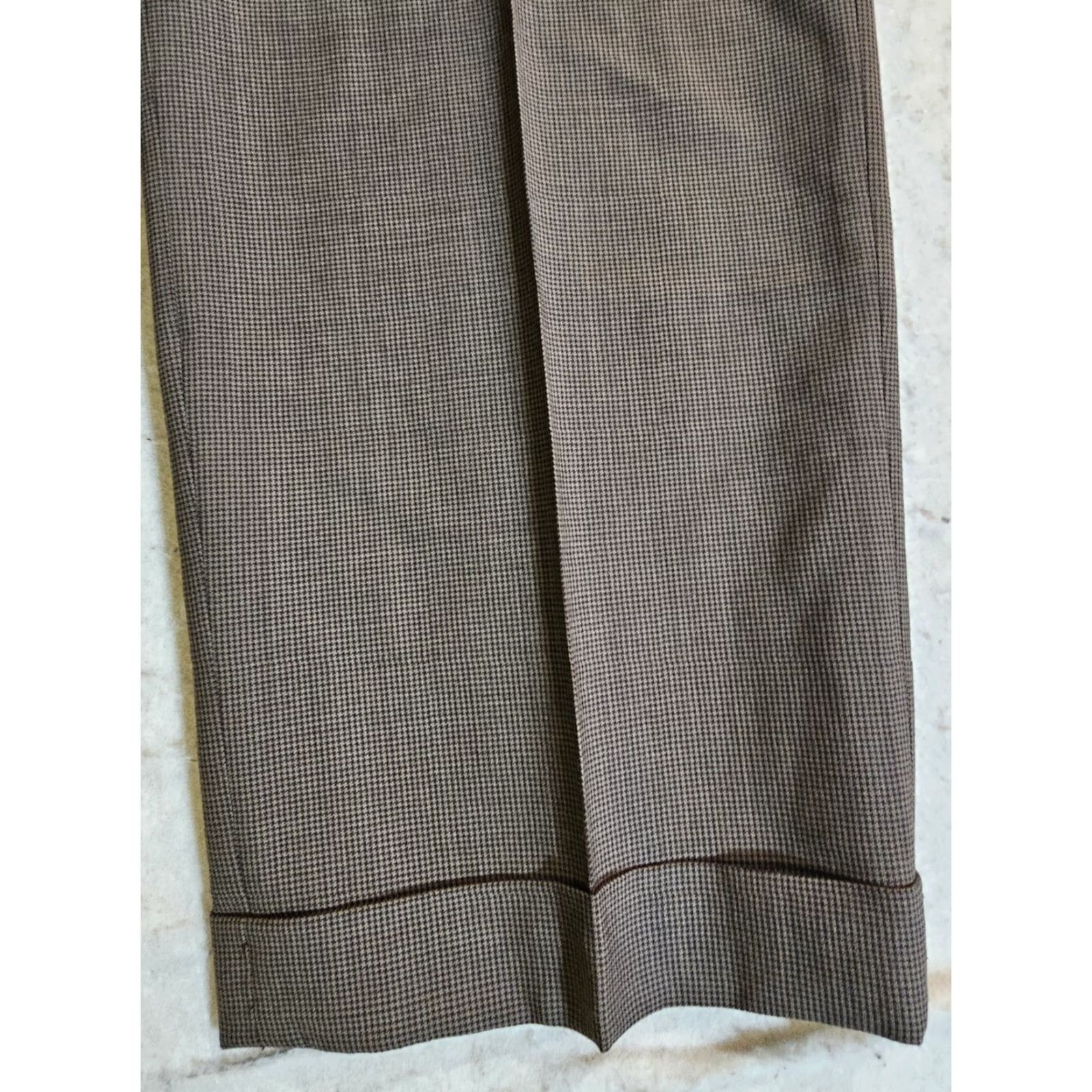 Brooks Brothers Brooks Brothers 346 Stretch Wool 2 Piece Mens Suit Brown 43L 34x32 Houndstooth Suit Men Regular 2 Piece Long Notch Lapel Modern Classic Mens Size 46R - 7 Thumbnail