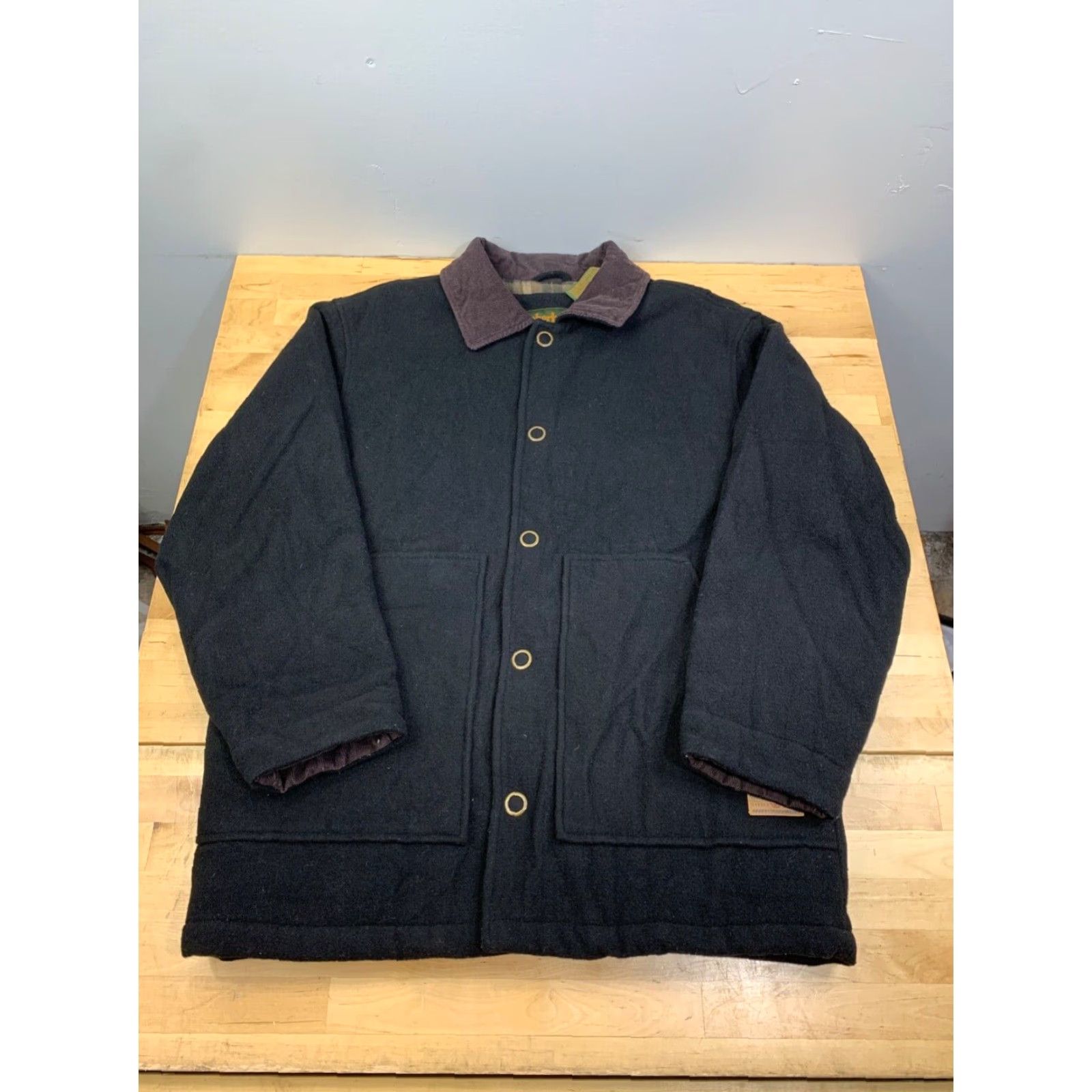 Timberland VINTAGE Timberland Weathergear Wool Jacket Mens XS Black Lined Heavy Weathergear Chore Jacket 10962 Size US XS / EU 42 / 0 - 2 Thumbnail