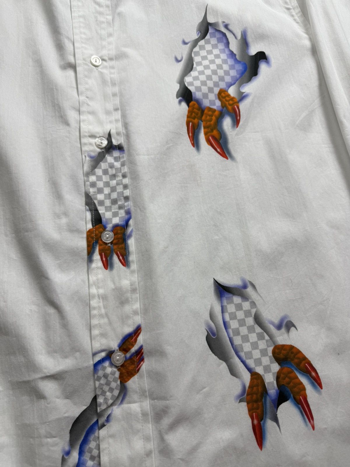 Brain Dead Brain Dead Multi Print Very Rare Claw Button Up shirt Size US XXL / EU 58 / 5 - 4 Thumbnail