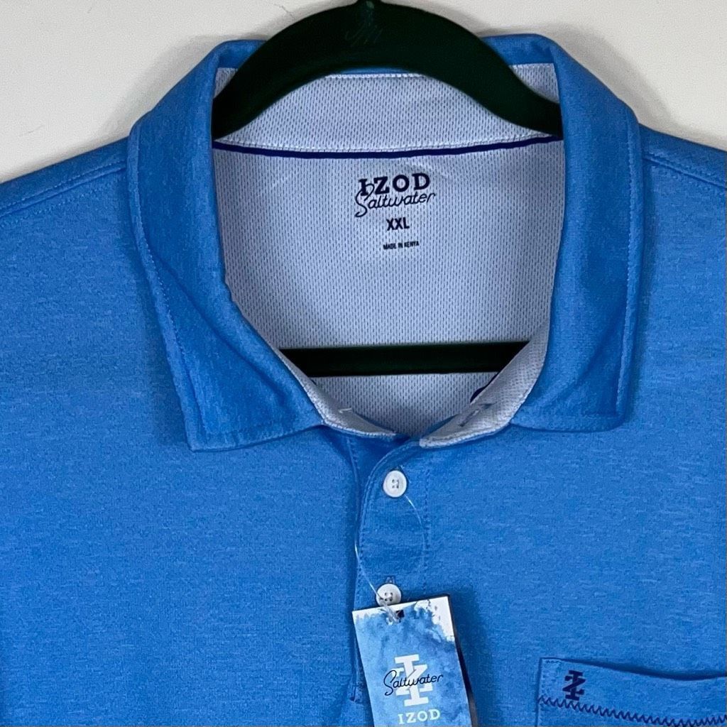 Izod Izod Saltwater Whitecrest Polo Shirt Size US XXL / EU 58 / 5 - 2 Thumbnail