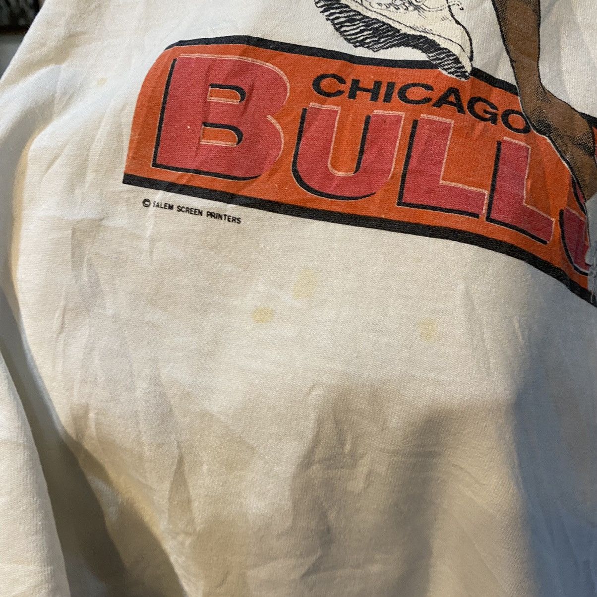NBA Vintage 80s Michael Jordan Chicago Bulls Screen Stars Shirt Size US L / EU 52-54 / 3 - 7 Thumbnail