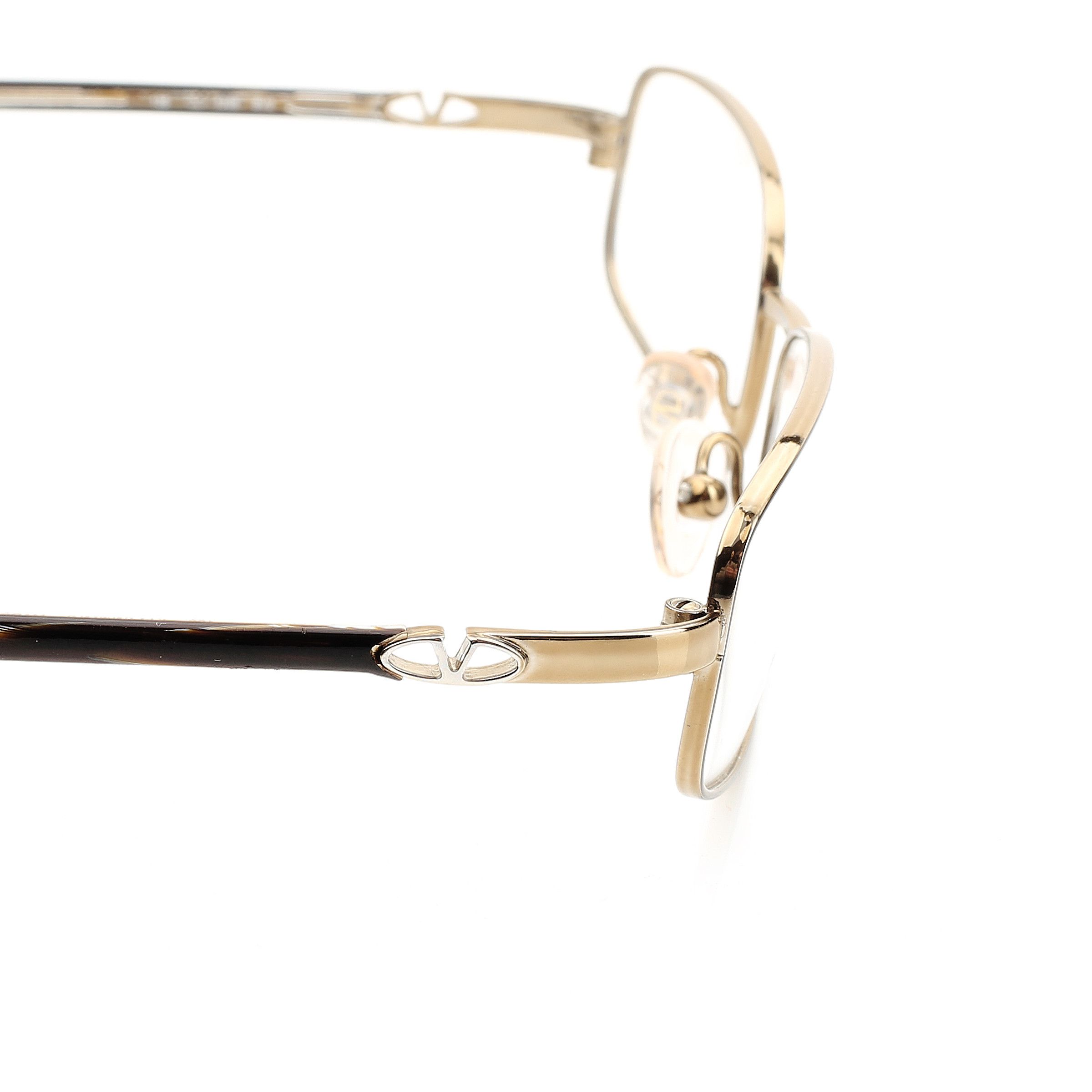 Valentino Valentino '90s Gold Paint Strokes Rectangular Glasses Size ONE SIZE - 2 Thumbnail
