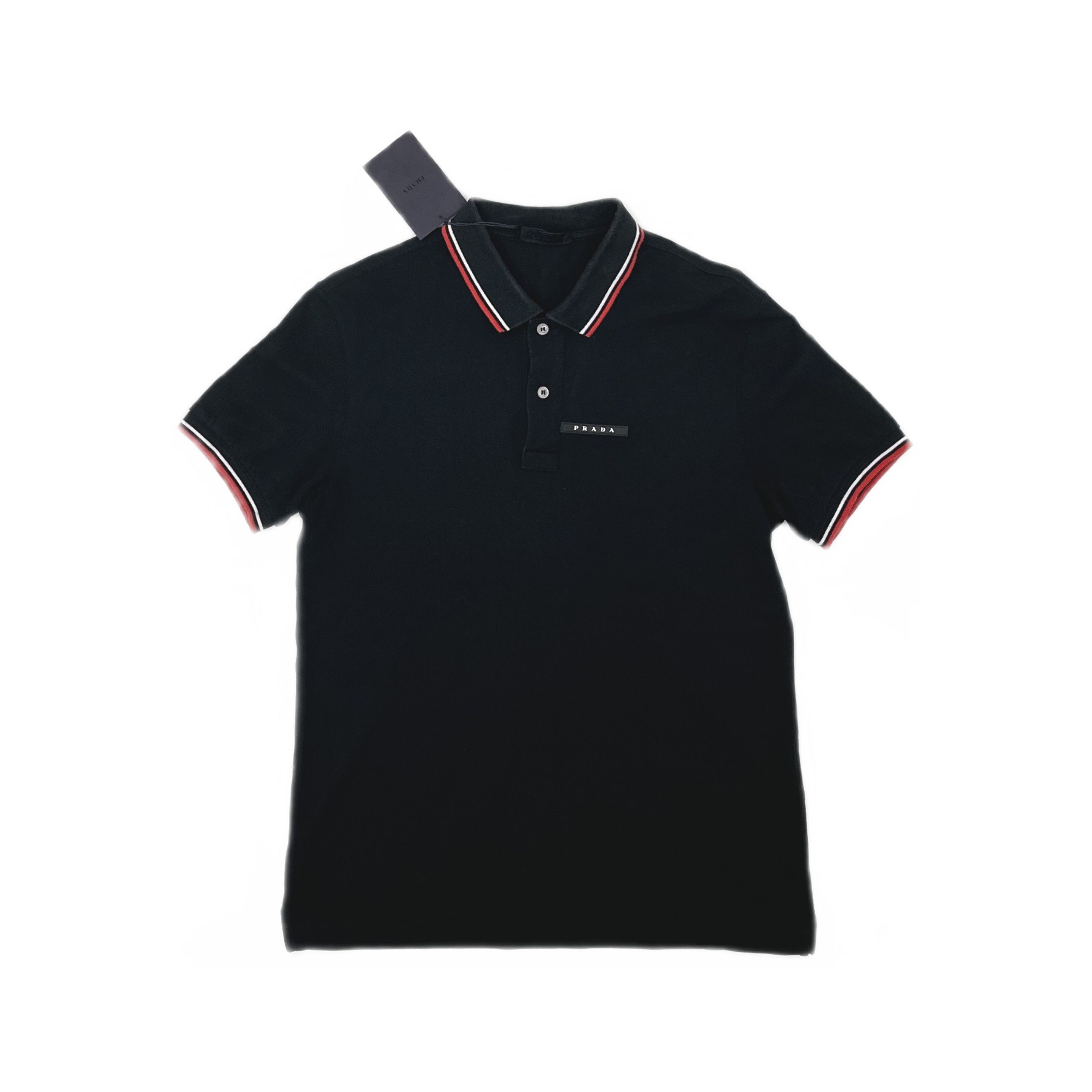 Prada Prada Striped Trim Polo Shirt Size M Size US M / EU 48-50 / 2 - 1 Thumbnail