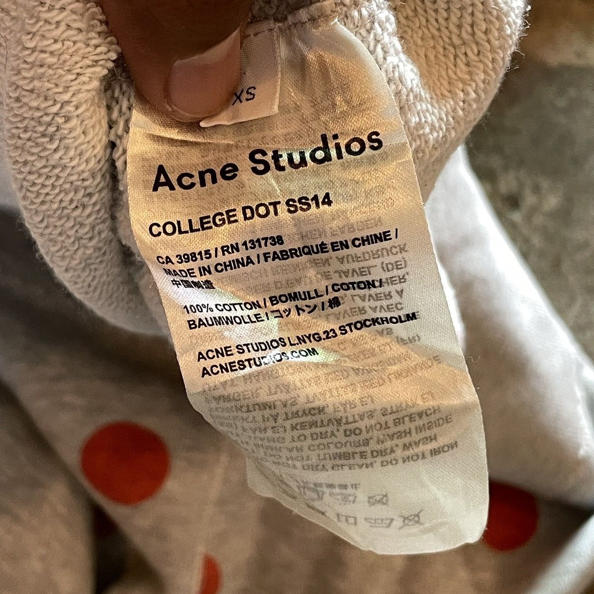 Acne Studios Acne Studios College Dot Crewneck Size US M / EU 48-50 / 2 - 3 Thumbnail