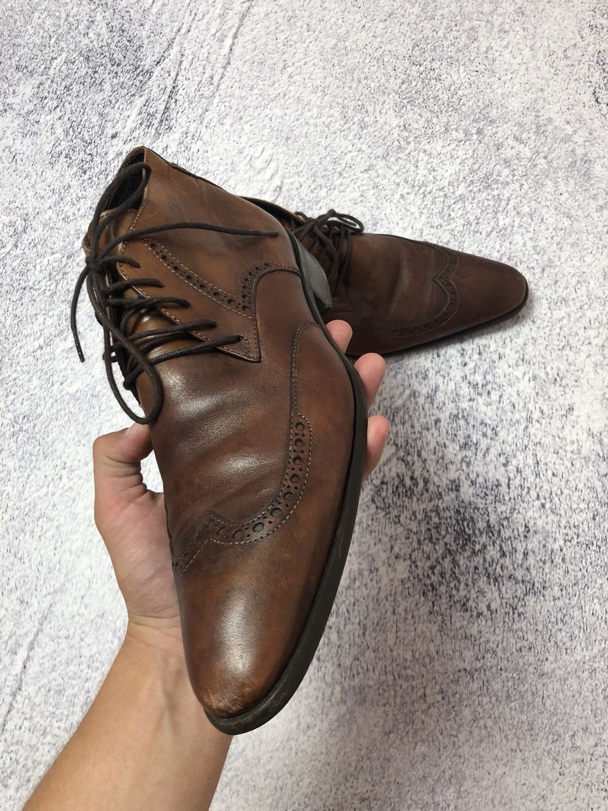 Japanese Brand × Vintage Vintage Leather men's shoes y2k size 41 usa casual Size US 9 / EU 42 - 5 Thumbnail