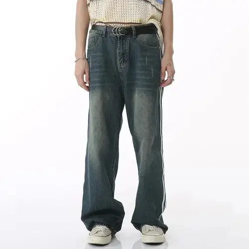 Jean Casual Blue Baggy Jeans Size US 33 - 4 Thumbnail