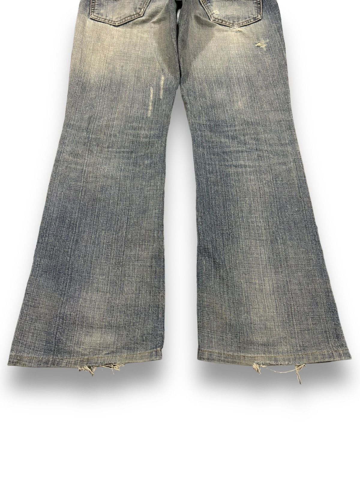 Tornado Mart Vintage Japanese Brand Mud Wash Flare Destroyed Grunge Jeans Size US 30 / EU 46 - 14 Thumbnail