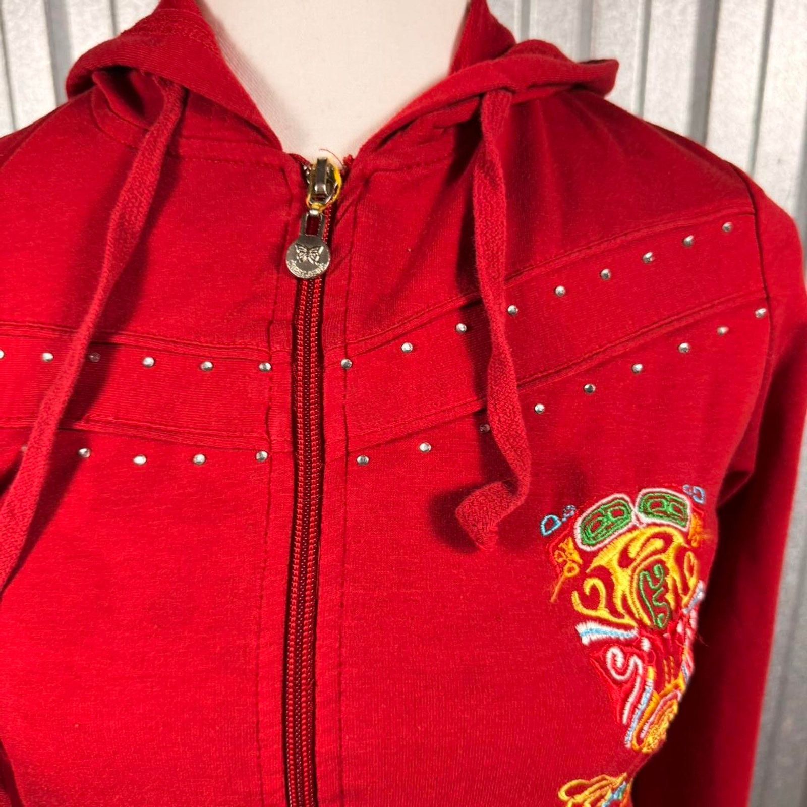 Coogi Womens coogi y2k zipup rhinestone hoodie Size S / US 4 / IT 40 - 4 Thumbnail