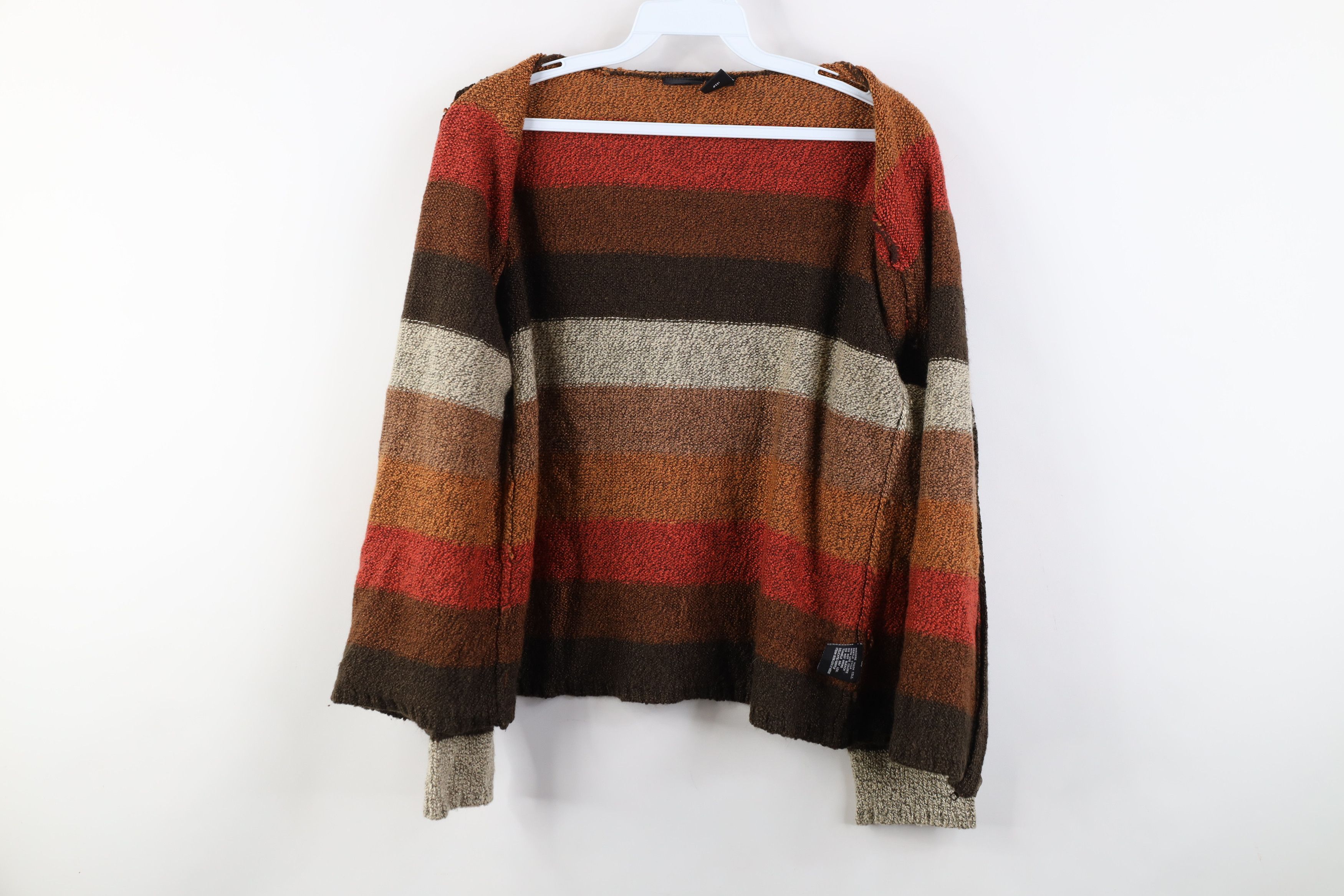 Vintage Vintage 90s Y2K Babydoll Block Knit Zip Cardigan Sweater Size M / US 6-8 / IT 42-44 - 7 Thumbnail