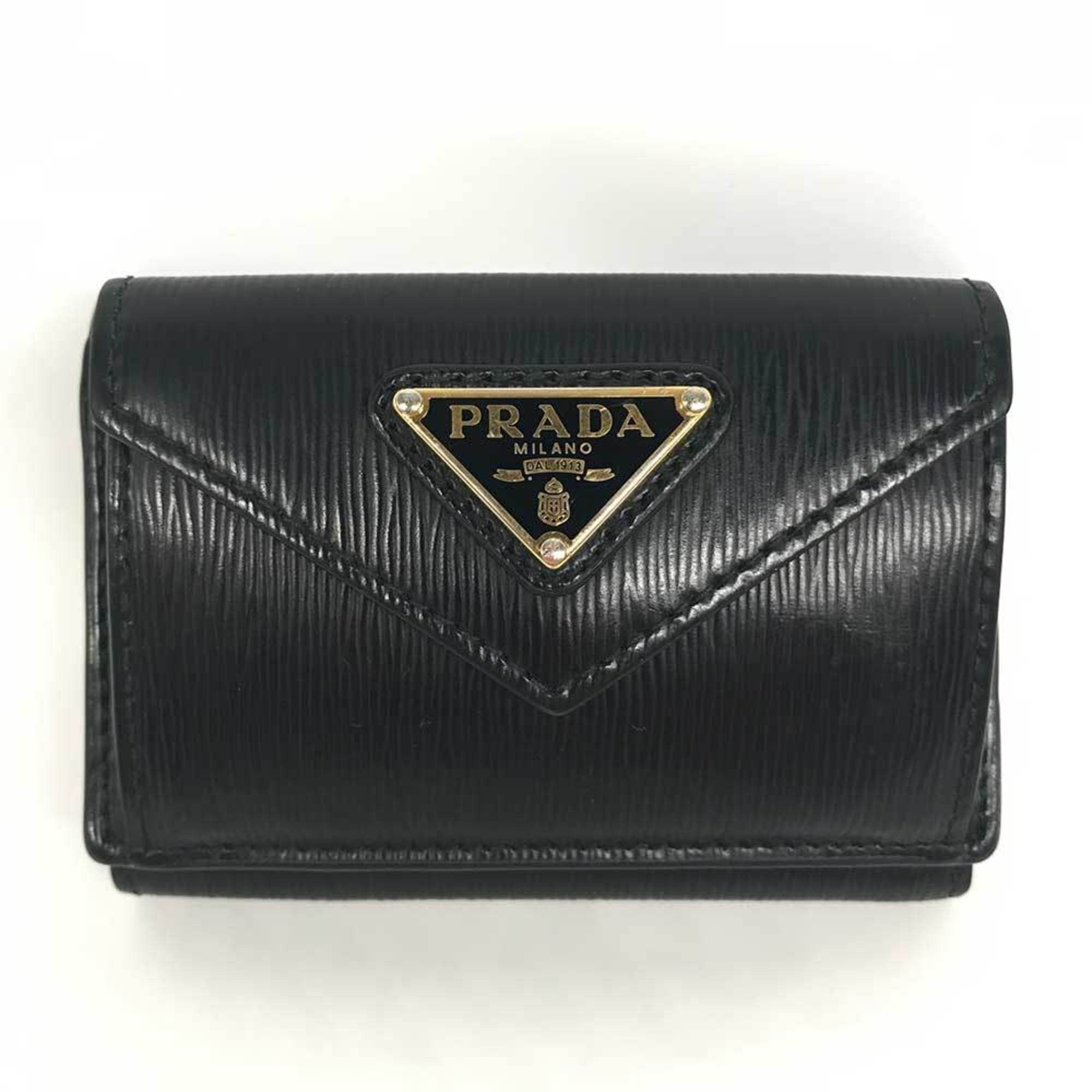 image of Prada Wallet Vitello Move Leather 1Mh021 Prada Black, Women's
