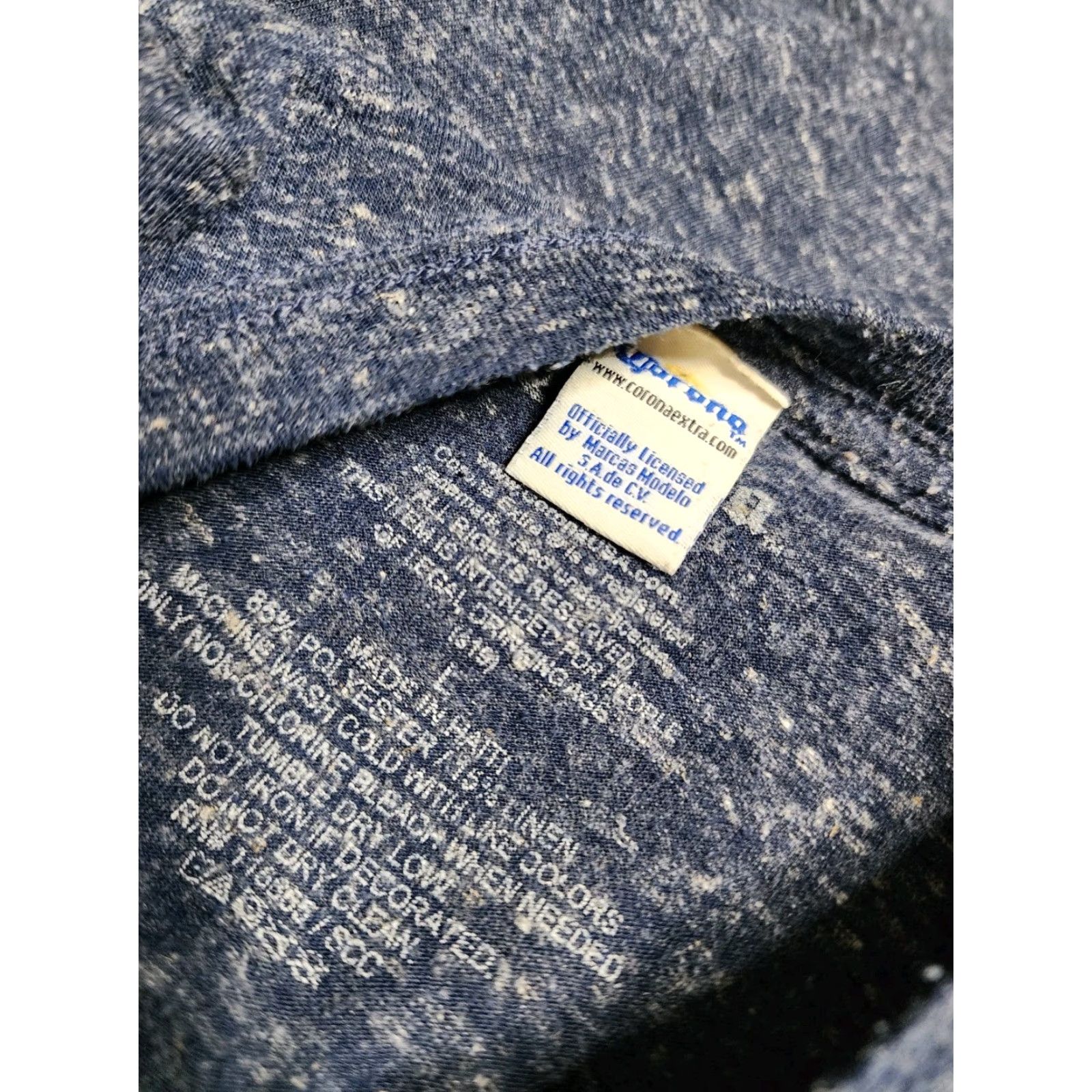 Vintage VINTAGE Corona Beer T-Shirt Men Short Sleeve Crew Neck Logo 90s Blue Cotton Blend Authentic Mexico Size US L / EU 52-54 / 3 - 4 Thumbnail