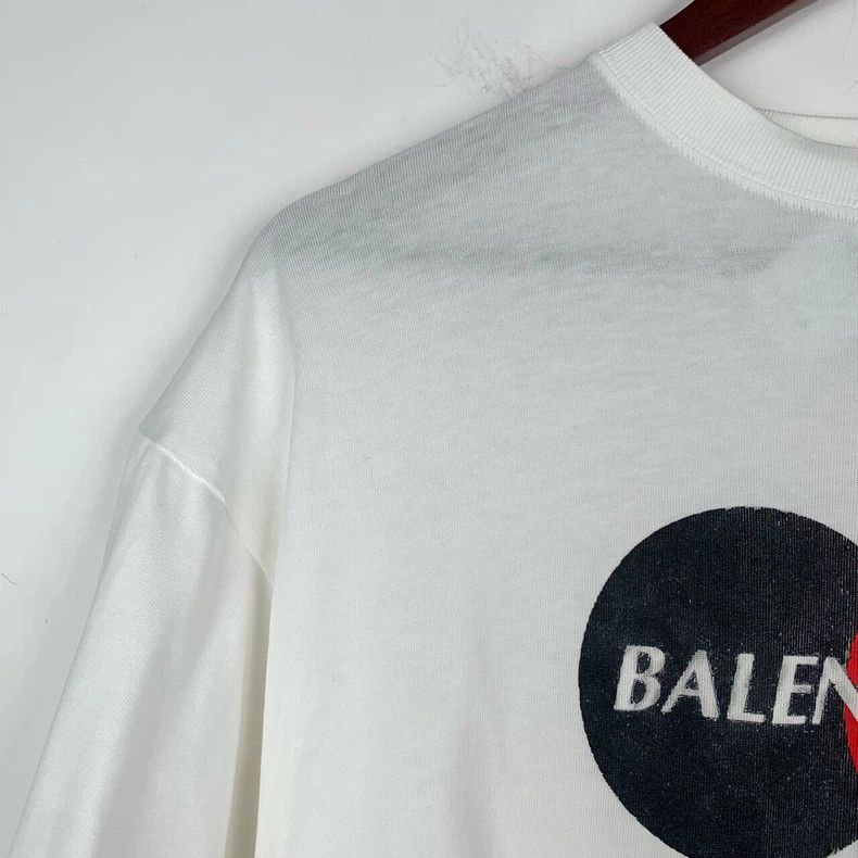 Balenciaga Balenciaga Logo monogrammed crewneck white cotton short sl Size XS / US 0-2 / IT 36-38 - 3 Thumbnail