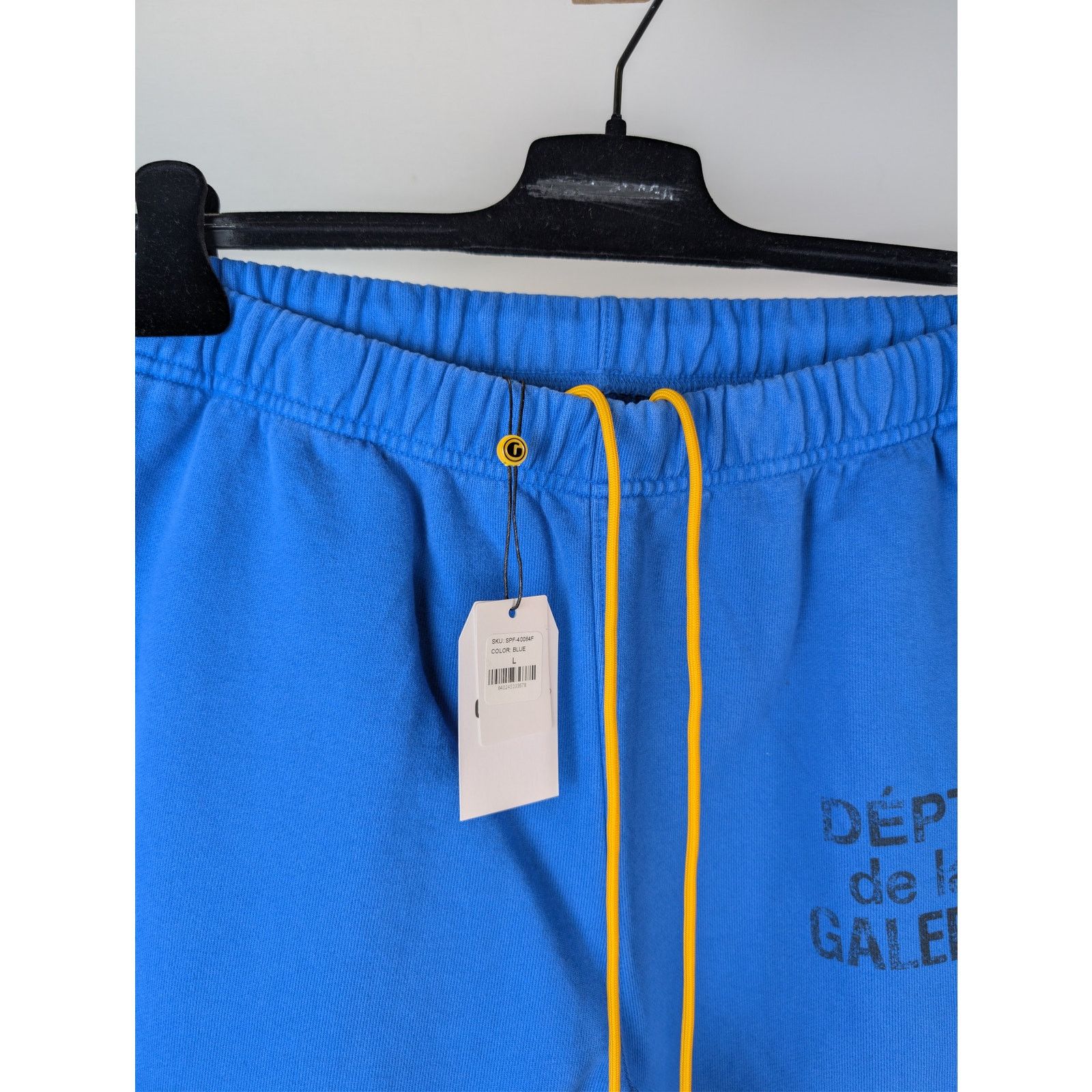 Gallery Dept. o1rshd1 Flared Denim-Panelled Logo-Print Sweatpants in Blue Size US 34 / EU 50 - 7 Thumbnail
