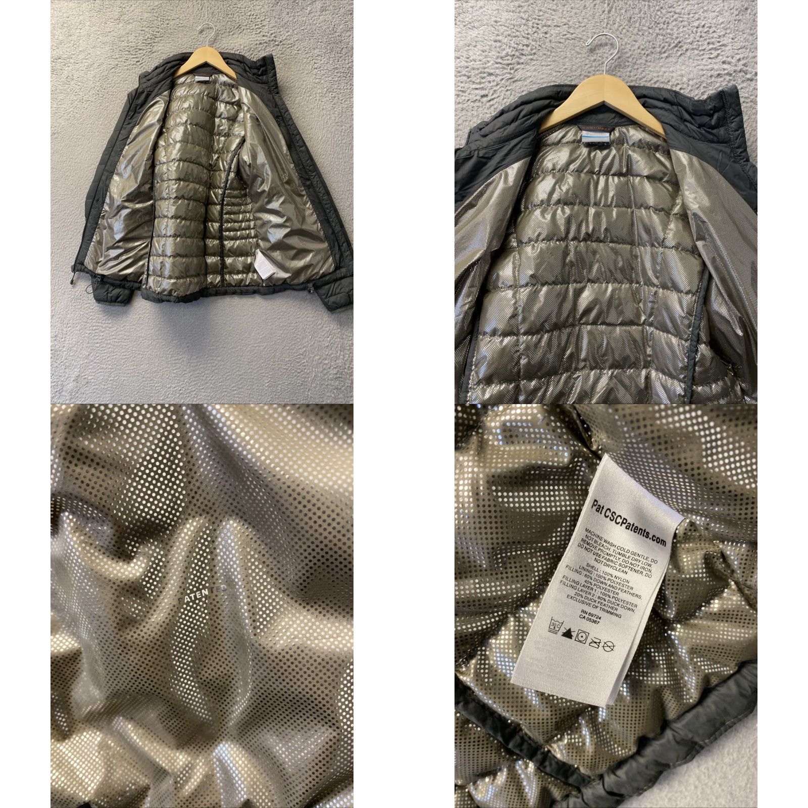 Olive COLUMBIA Down Puffy Puffer Jacket Coat Womens M Faded Olive Green Full Zip Size M / US 6-8 / IT 42-44 - 9 Thumbnail
