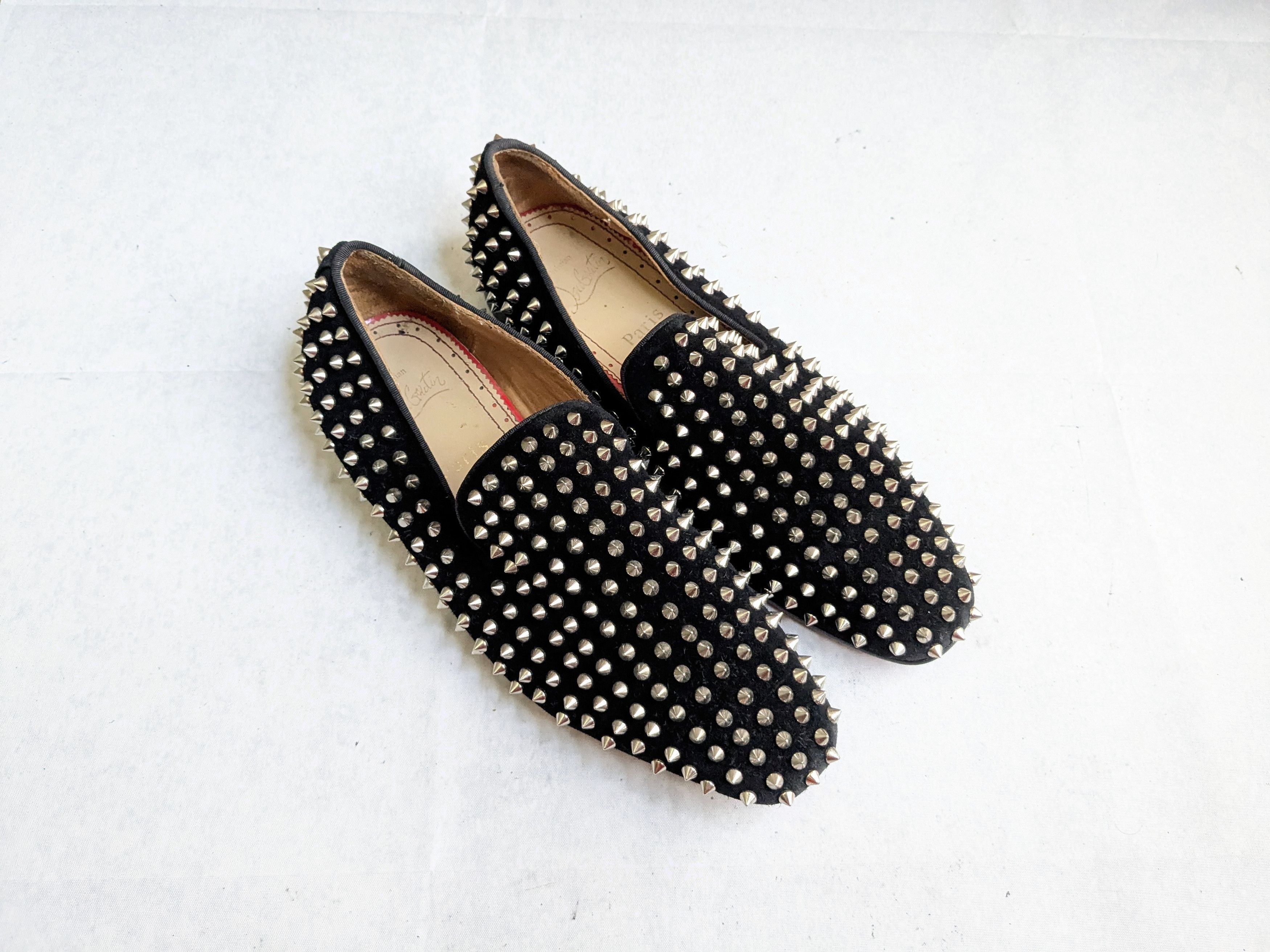 Christian Louboutin Christian Louboutin Spike Loafers Black 9 42 Size US 9 / EU 42 - 1 Thumbnail