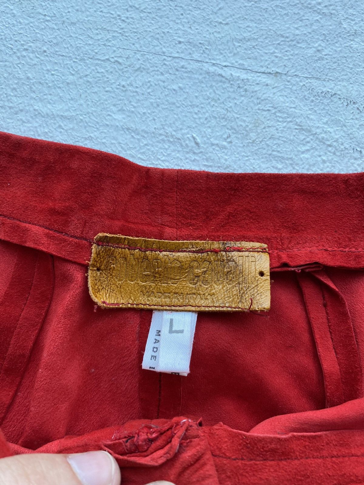 Roberto Cavalli × Vintage 🔥80s Roberto Cavalli Italy Designer Leather Suede 28 Pants Size 28" / US 6 / IT 42 - 4 Thumbnail