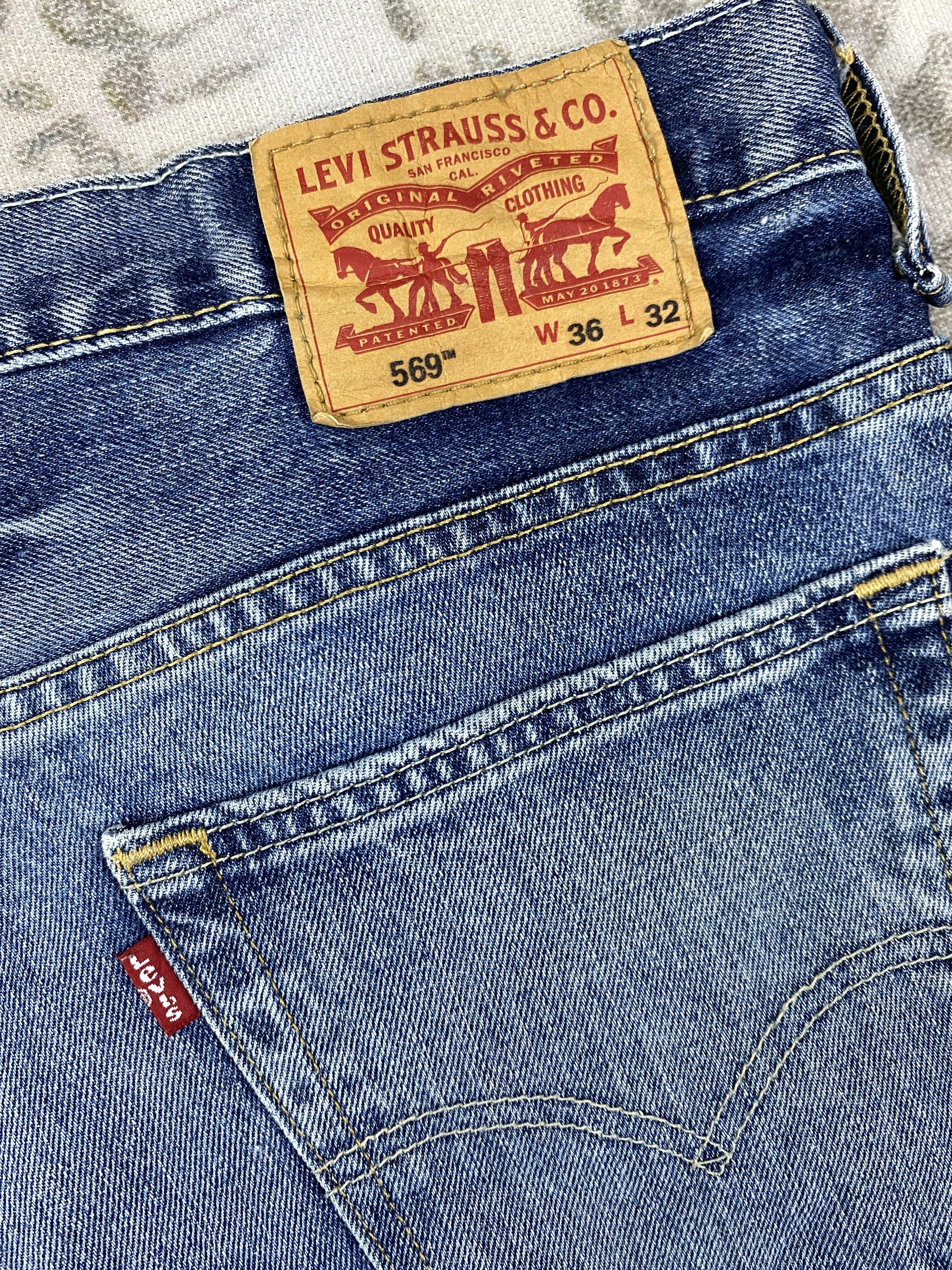 Levi's Blue Wash Vintage Levi's 569 Jeans 38x31 Denim -JN1064 Size US 38 / EU 54 - 13 Thumbnail