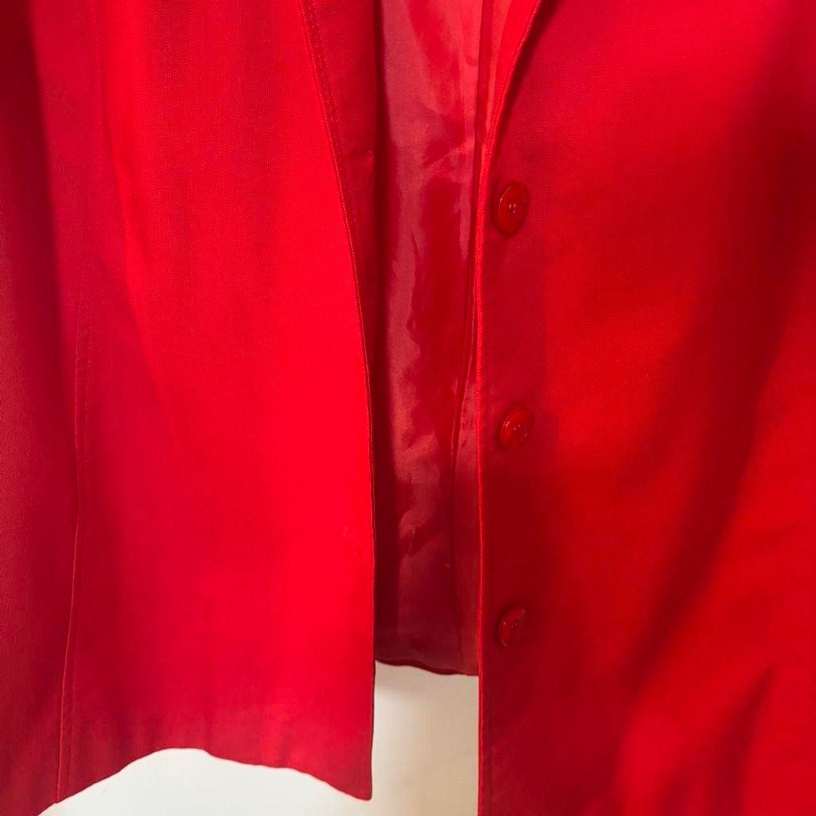 Other Vintage Dressbarn Red Short Sleeve Blazer Jacket Women’s Size L / US 10 / IT 46 - 8 Thumbnail