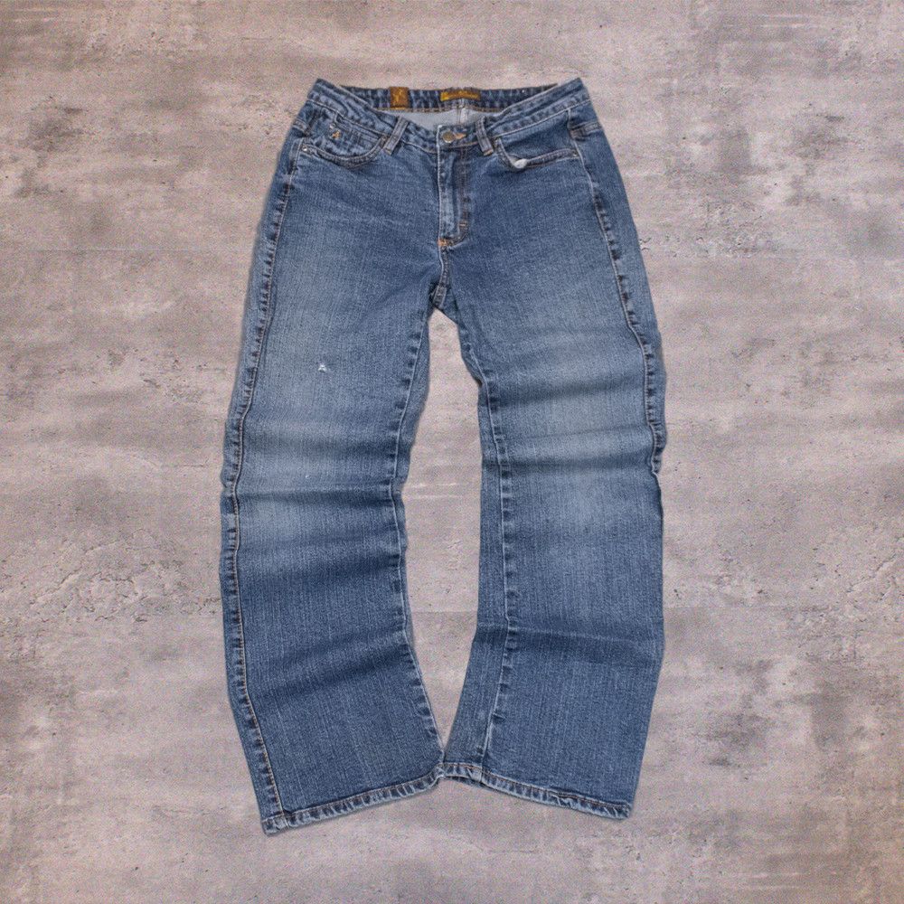 If Six Was Nine Vintage Y2K Arua Bootcut Mid Wash Baggy Denim Jeans Size US 29 - 2 Thumbnail