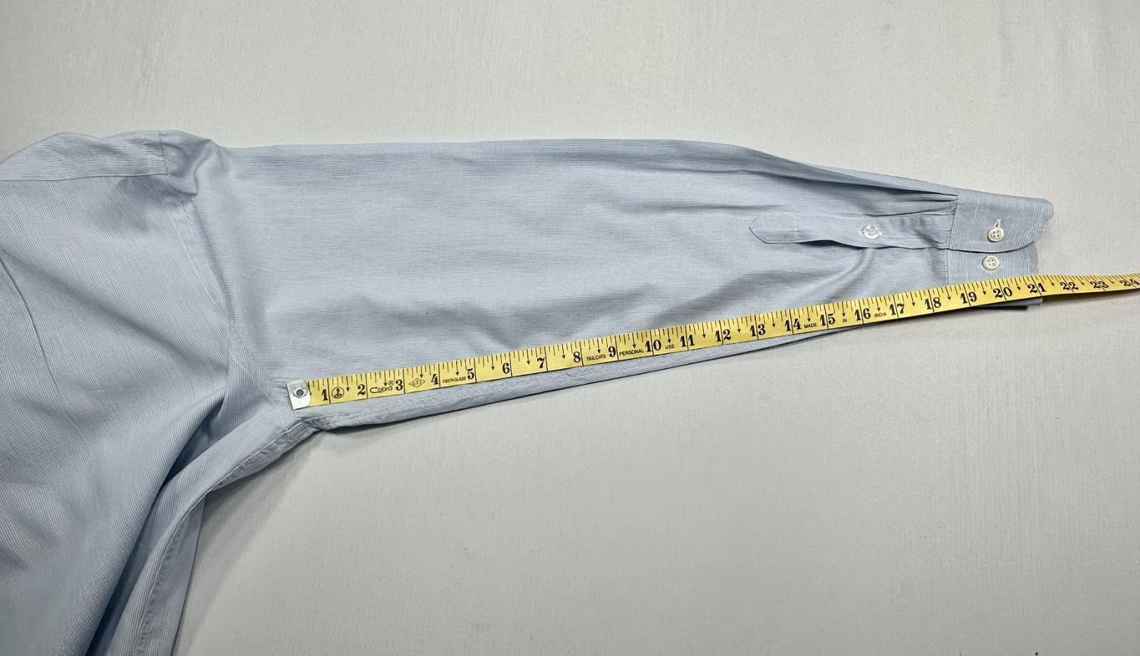 Barneys New York Piatelli Barneys New York Trim Fit Button Down Blue 16.5/42 Size 44R - 7 Thumbnail