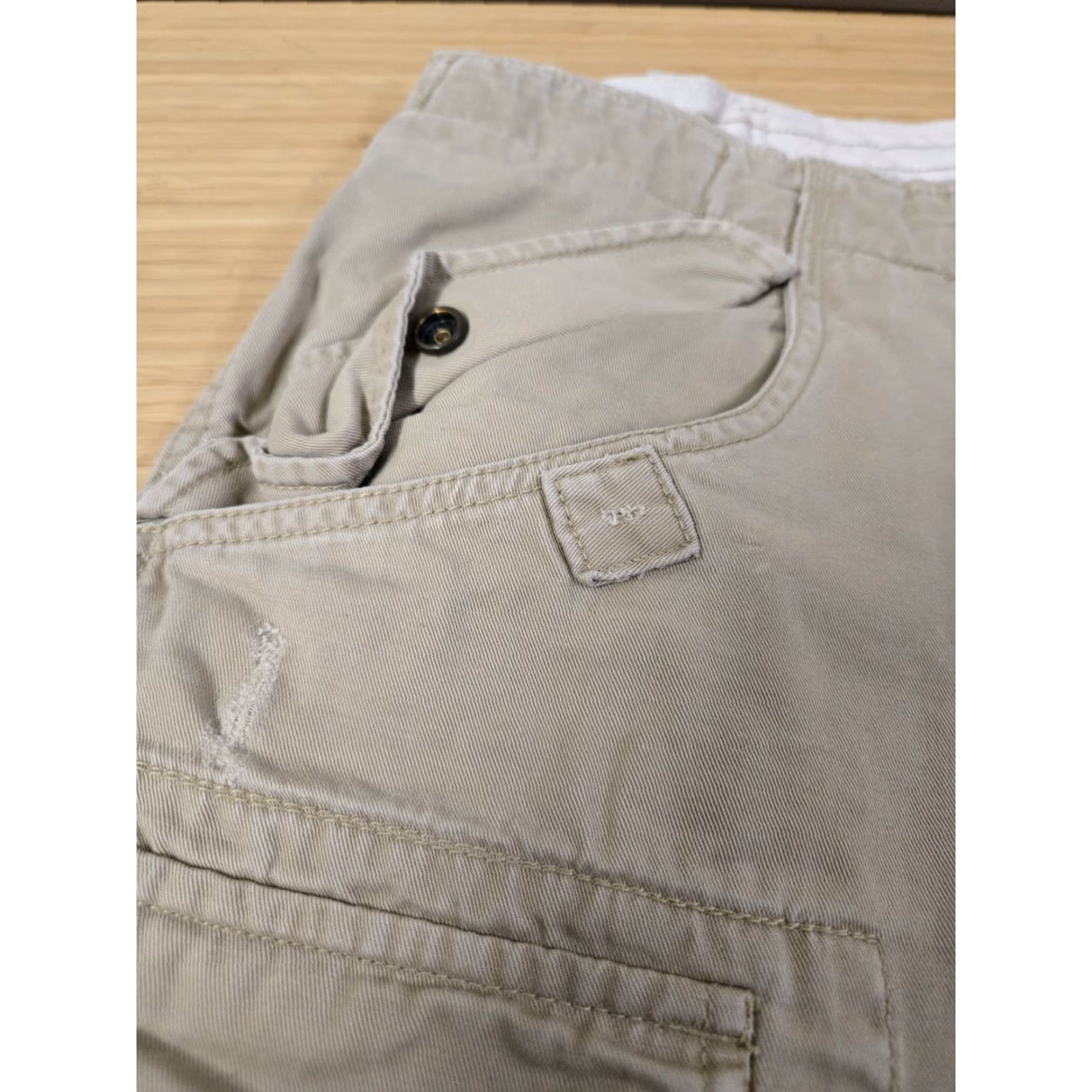 Polo Ralph Lauren VINTAGE Polo Ralph Lauren Cargo Pants Mens 46Bx30 Surplus Utility Military Distressed Cargo Beige 90s Army USA Mens Size US XXL / EU 58 / 5 - 7 Thumbnail