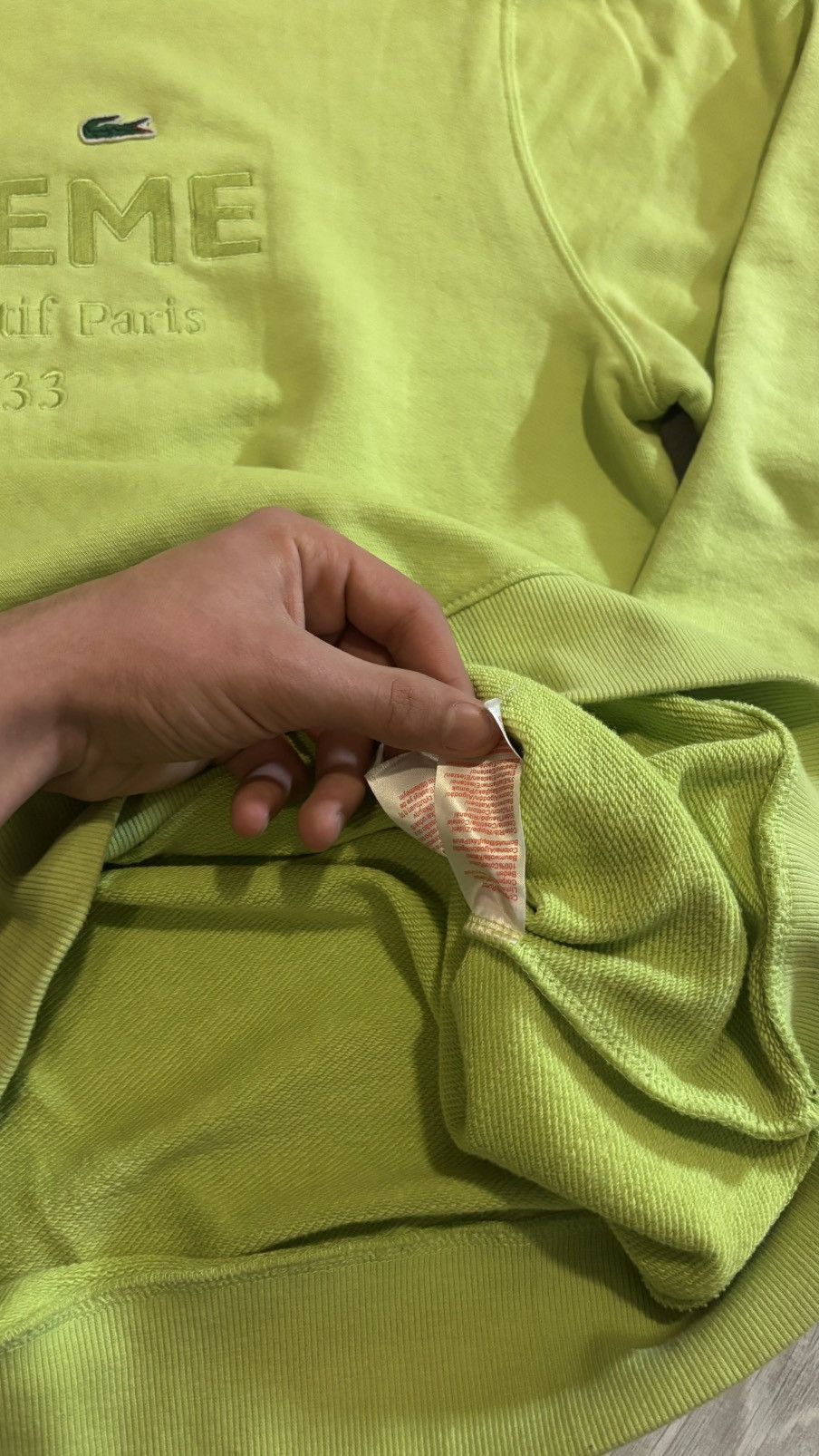 Lacoste × Supreme supreme x lacoste green crewneck XL Size US XL / EU 56 / 4 - 5 Thumbnail