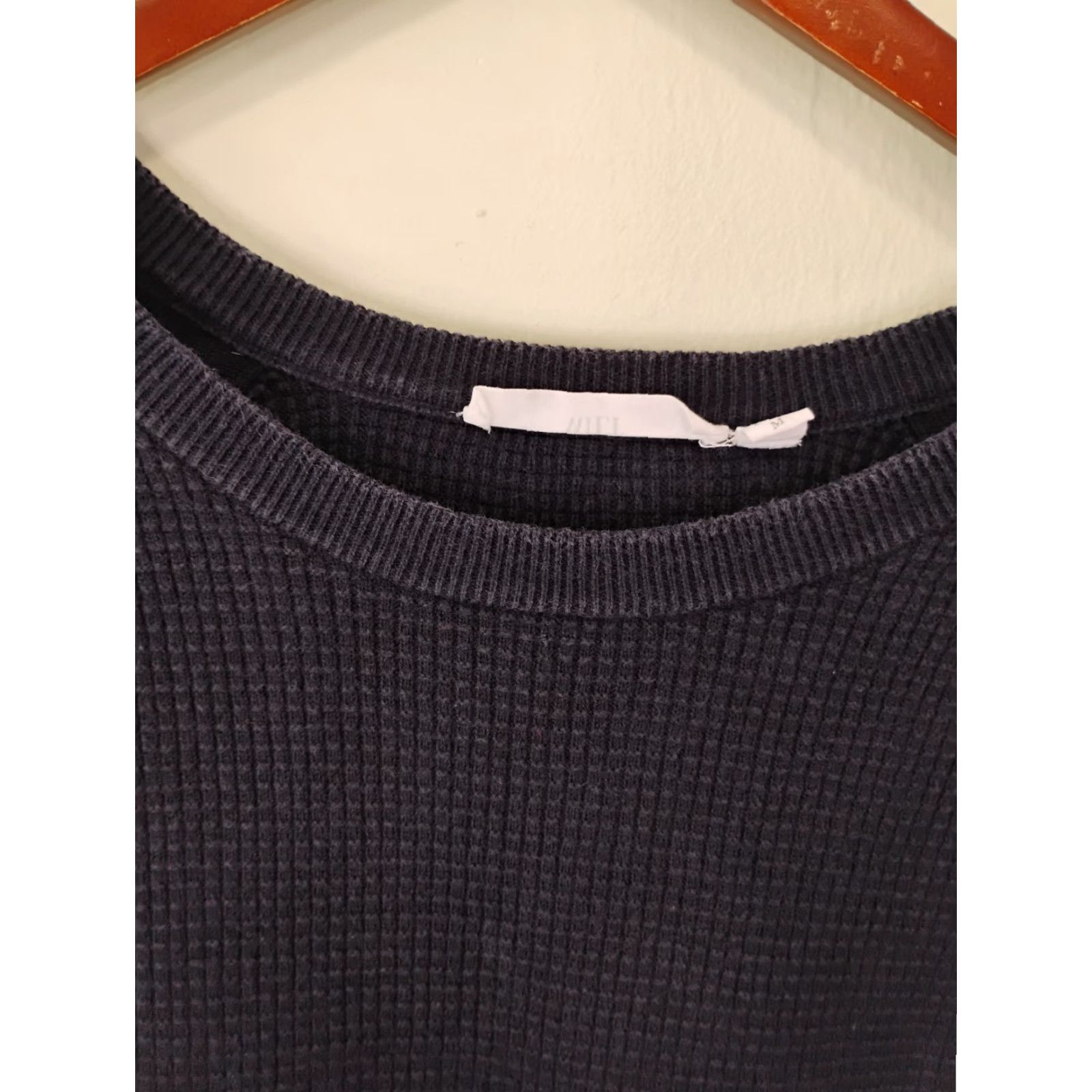 Vintage Wilt Cashmere & Cotton blend Knit Shirt Medium Blue 3/4 Sleeve Pullover Women Regular Round Neck Bracelet? (Note: "Bracelet" not applicable) Size M / US 6-8 / IT 42-44 - 3 Thumbnail