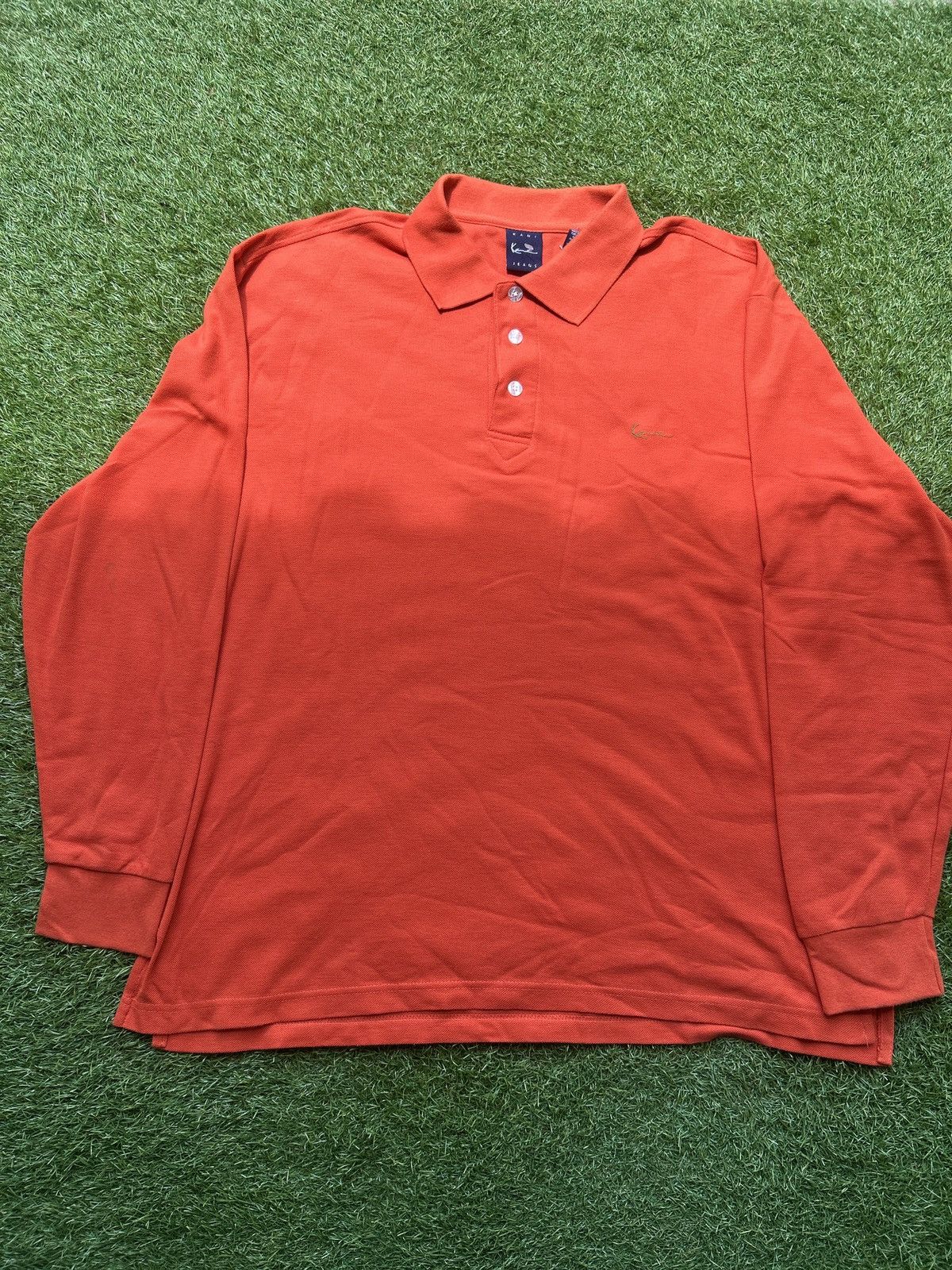 Karl Kani Vintage Karl Kani Jeans Long Sleeve Polo Shirt Size US XL / EU 56 / 4 - 2 Thumbnail
