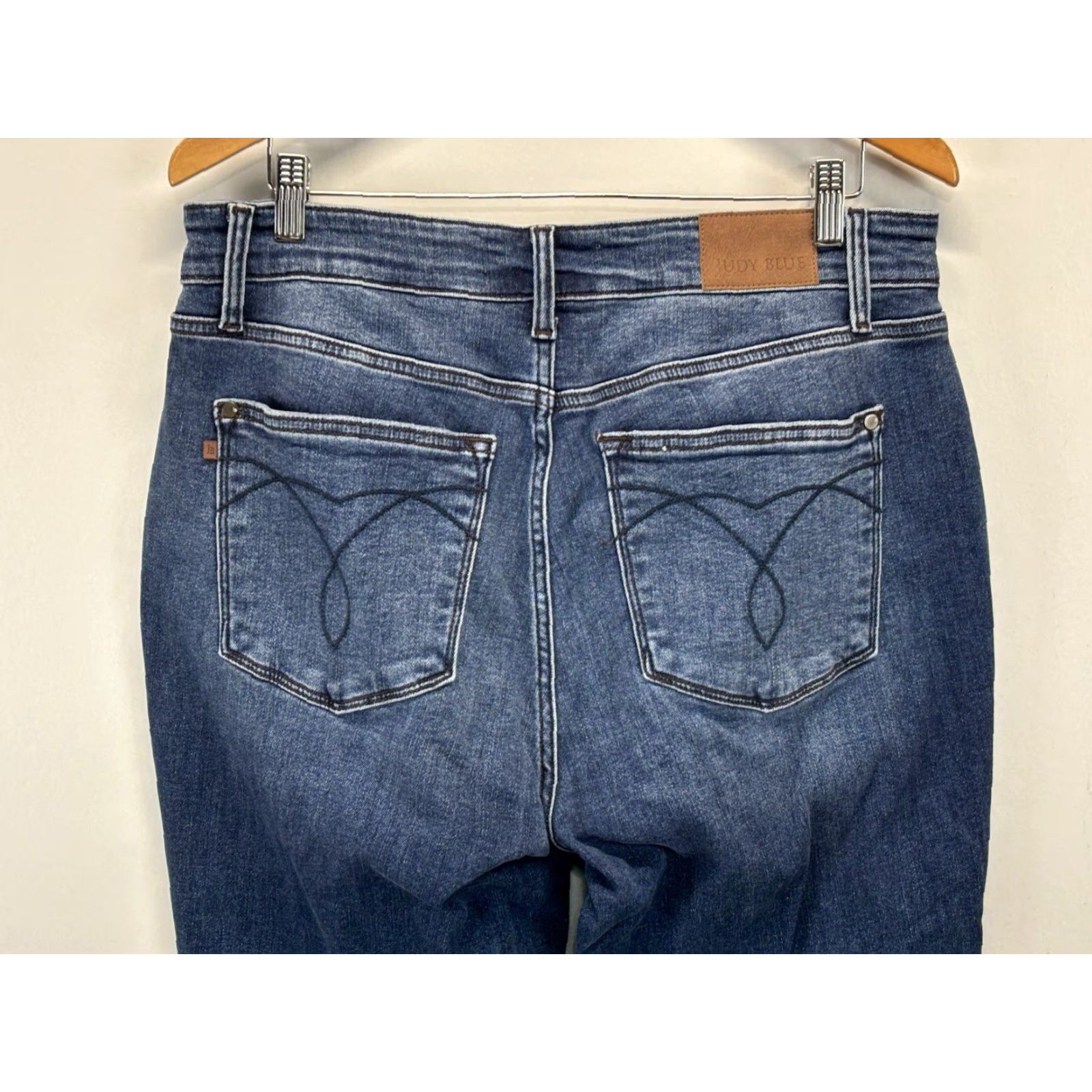 Vintage Judy Blue Jeans Bootcut Size 14W High Rise Denim Stretchy Western Cowboy Women White? Size 36" / US 14 / IT 50 - 4 Thumbnail
