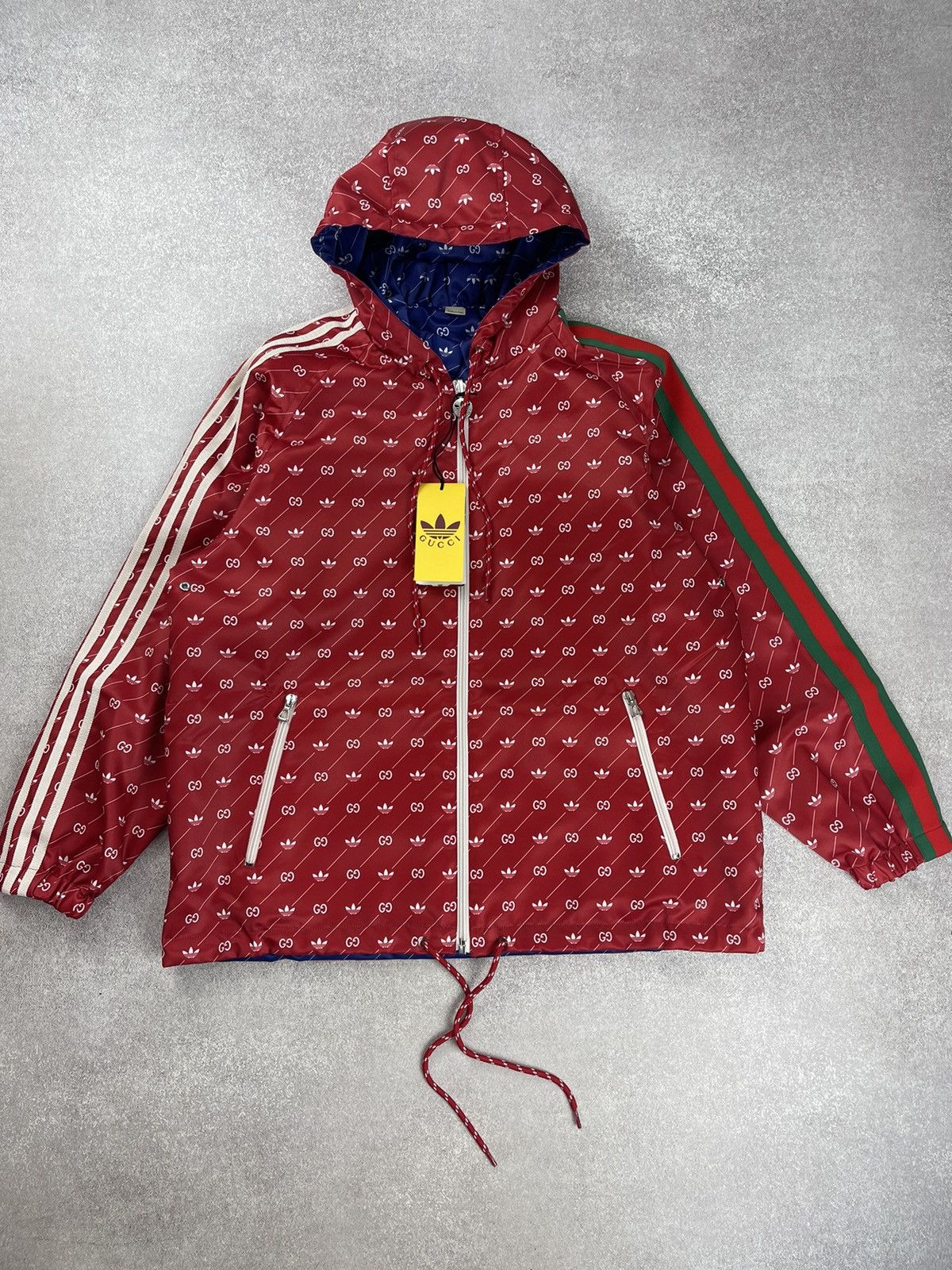 Gucci Adidas x Gucci Reversible Jacket Red/Blue Size 40 Size S / US 4 / IT 40 - 2 Thumbnail