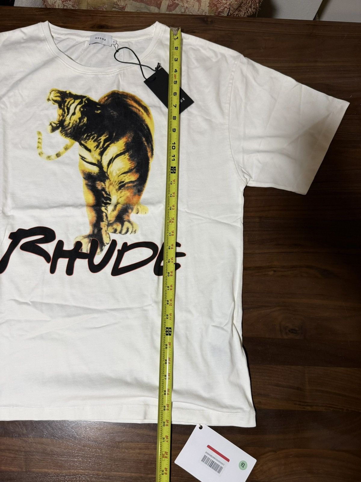 Rhude RHUDE TIGER TEE VINTAGE WHITE Size XL T-Shirt Jersey Graphic Size US XL / EU 56 / 4 - 6 Thumbnail