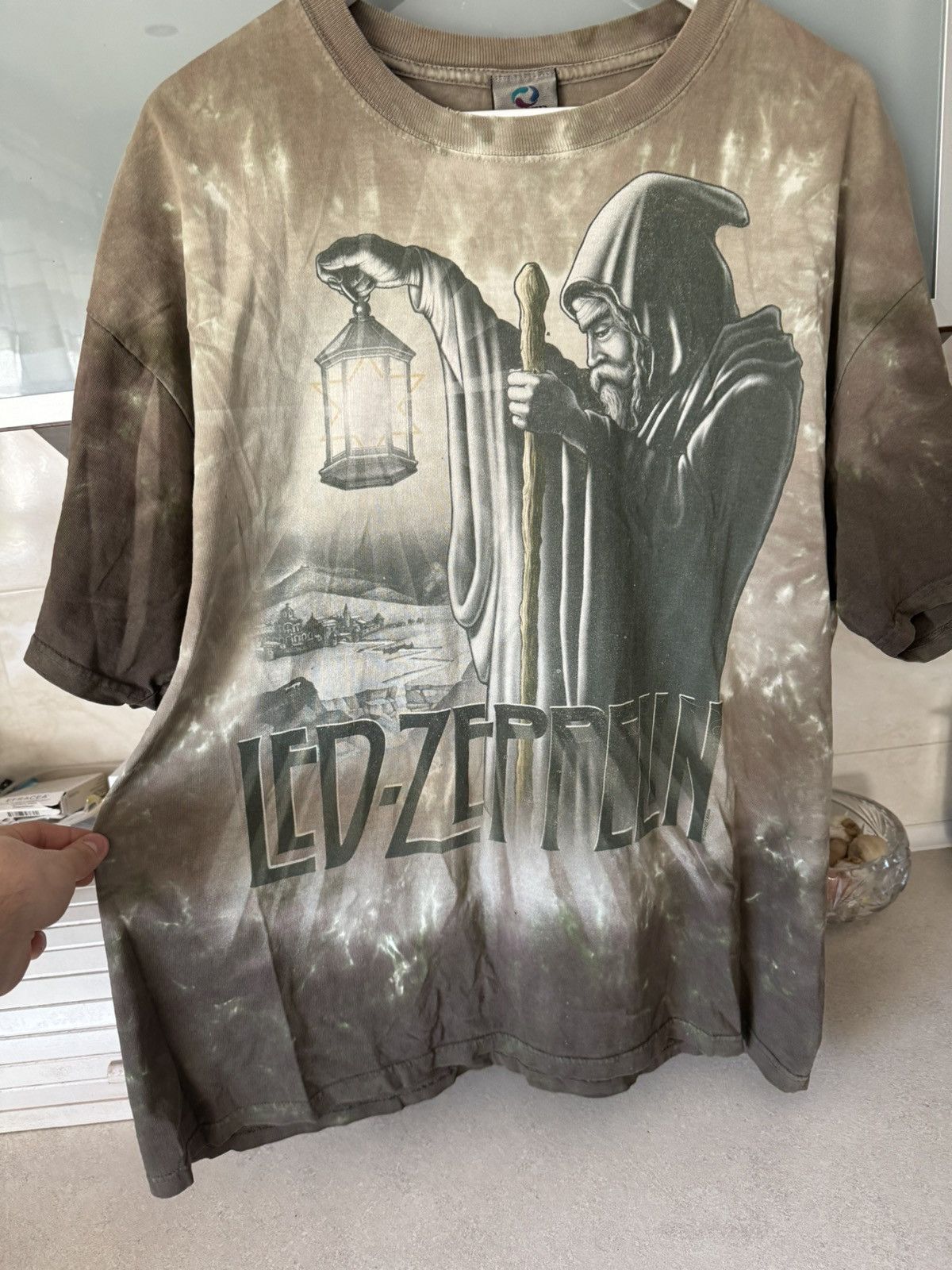 Band Tees × Led Zeppelin × Liquid Blue Vintage 00s trashed liquid blue Led Zeppelin shirt Size US XL / EU 56 / 4 - 1 Thumbnail