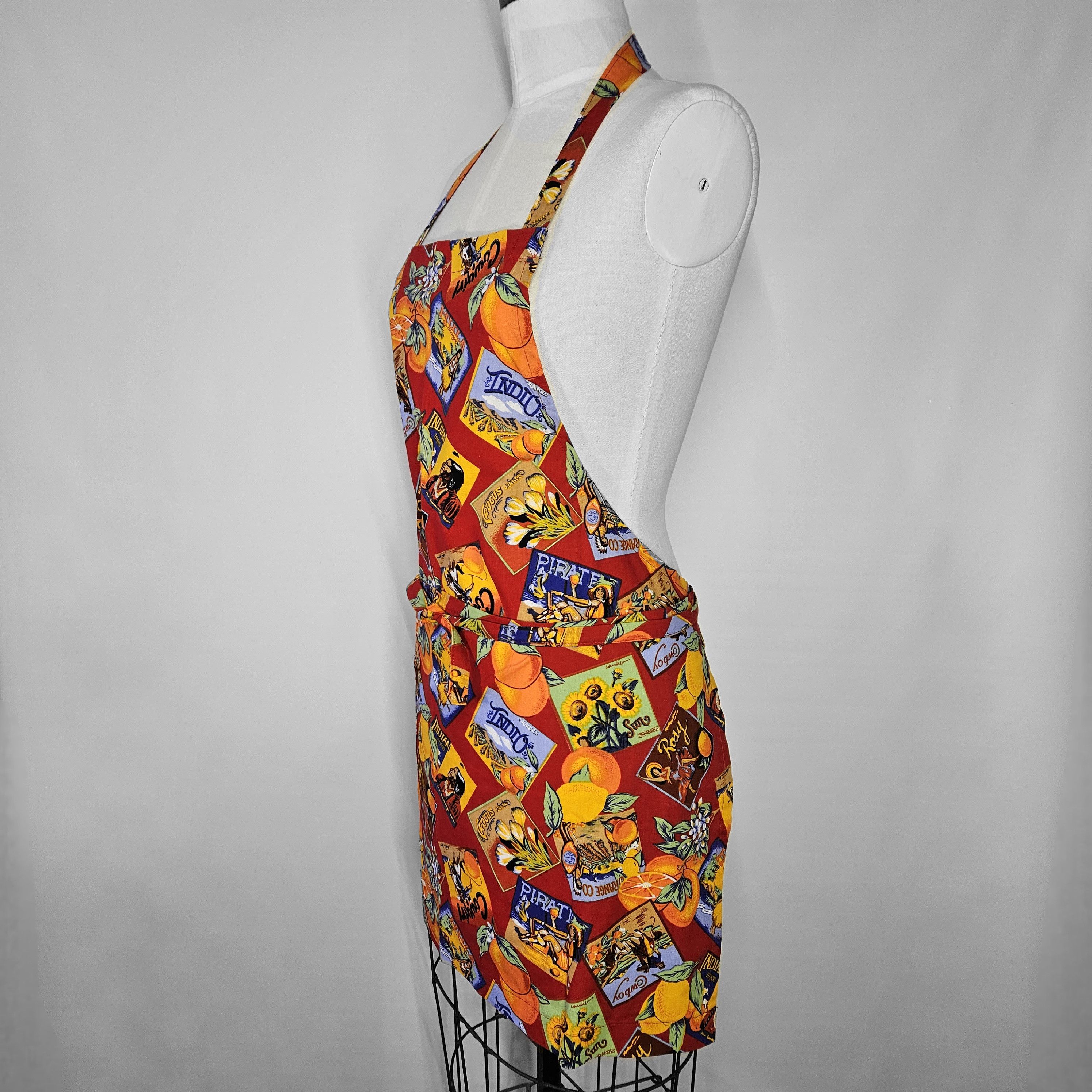 Other Apron Size S/M NEW Retro Orange Lemons Box Label Crocus Sun Size ONE SIZE - 3 Thumbnail