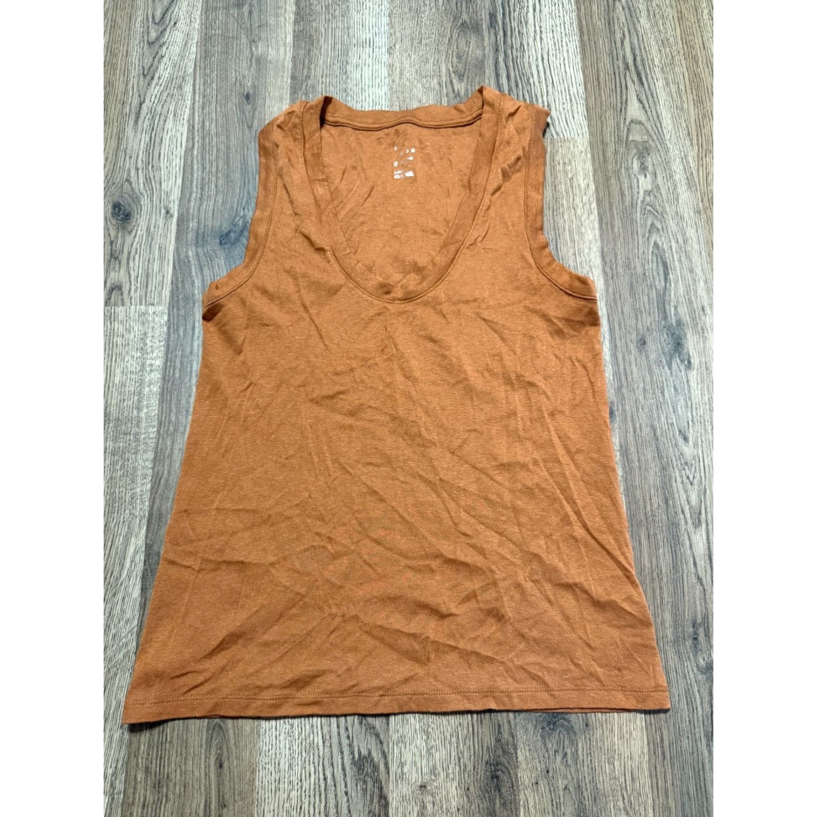 Vintage A New Day Tank Top Women's Large Orange Scoop Neck Size L / US 10 / IT 46 - 2 Thumbnail