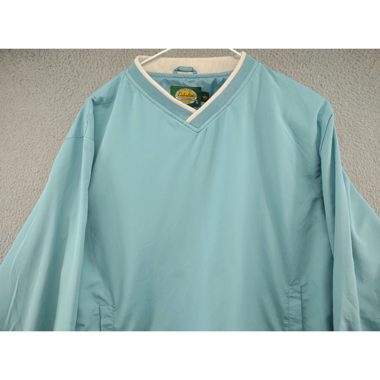 Vintage Cabela's Women's Windbreaker Pullover Lightweight Jacket L Blue Logo Pockets Windbreaker Vintage: No Size L / US 10 / IT 46 - 4 Thumbnail