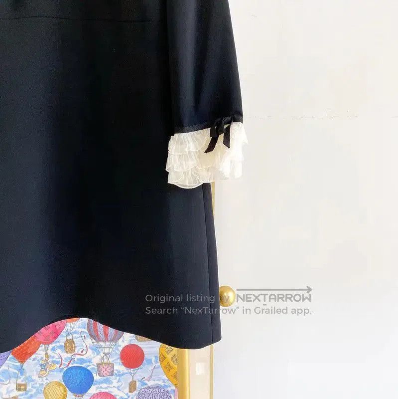 Miu Miu Miu Miu Black Long Sleeve Dress for Women . Size M / US 6-8 / IT 42-44 - 3 Thumbnail
