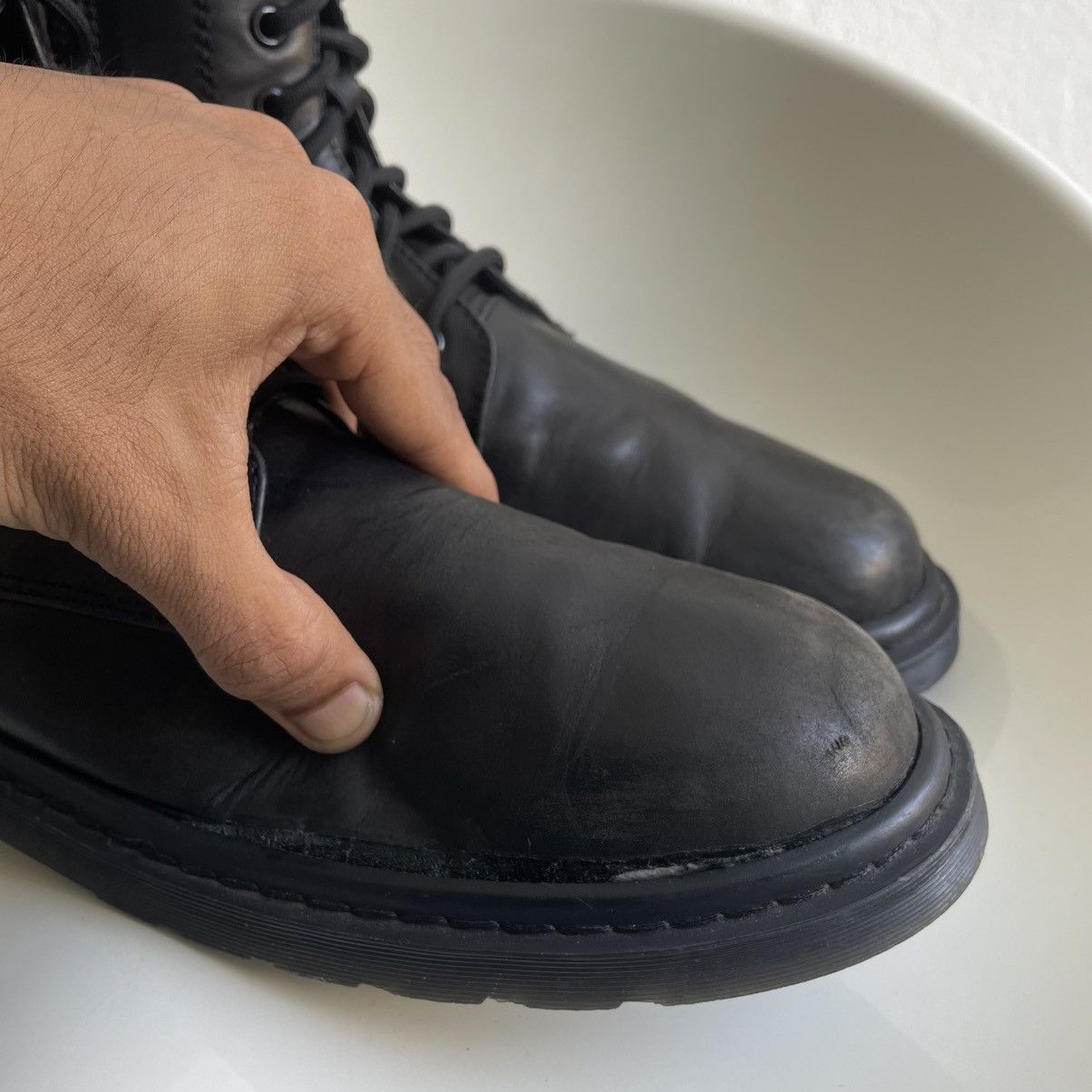 Limi Feu Very Rare! Limi Feu Leather Combat Boots with Side Zipper Size US 12 / EU 45 - 10 Thumbnail