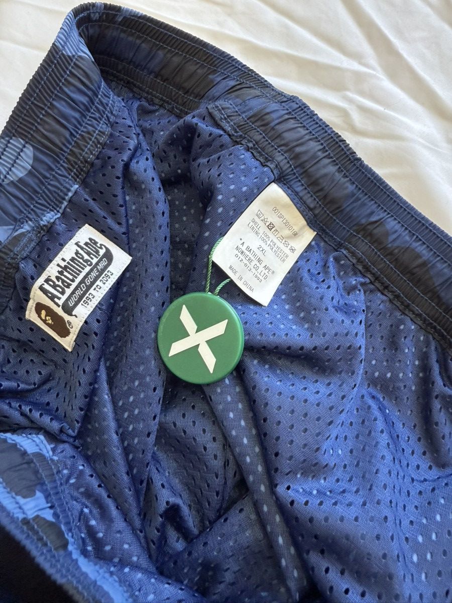 Bape Blue bape shark camo swim trunks XXL Size US 38 / EU 54 - 3 Thumbnail