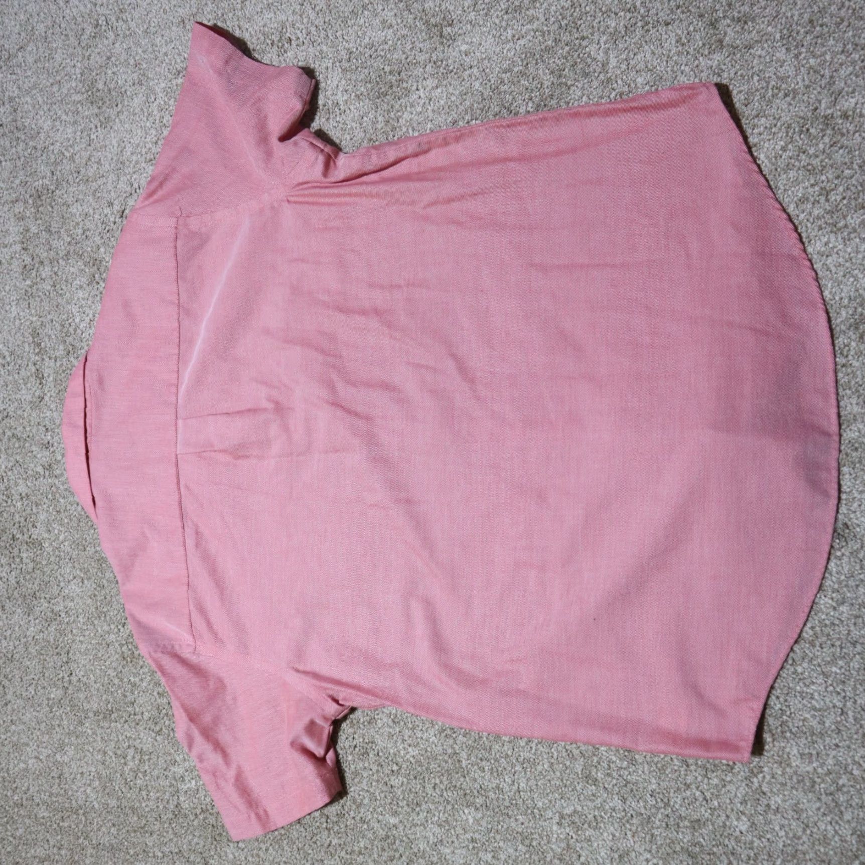 Van Heusen Van Heusen Shirt Pink Solid Salman Pocket Button Up Mens Size XL 17.5 100% Cotton Regular Short? Size 46R - 7 Thumbnail