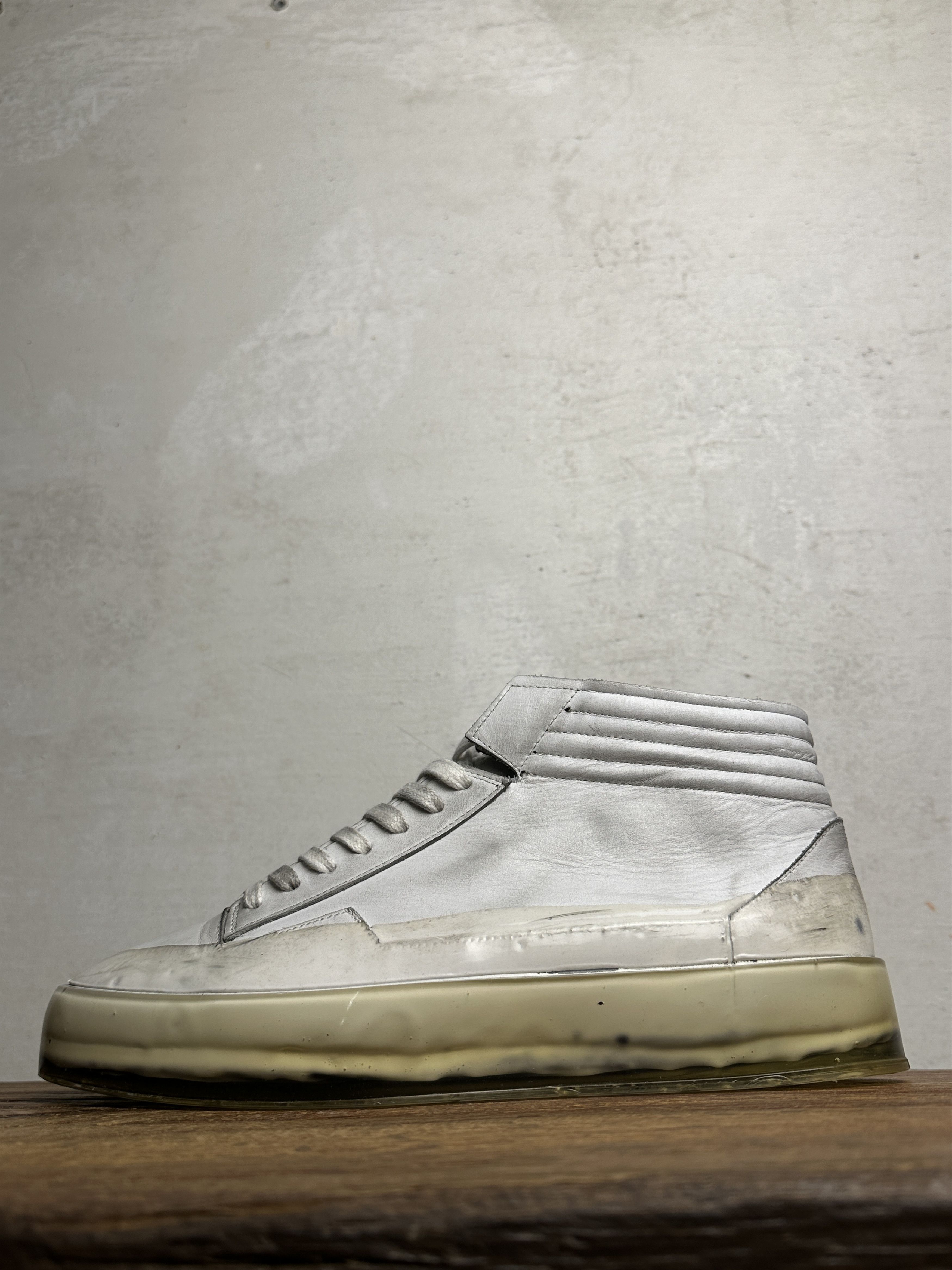 RBRSL RBRSL Rubber Soul White Distressed Sneakers Size US 10 / EU 43 - 3 Thumbnail