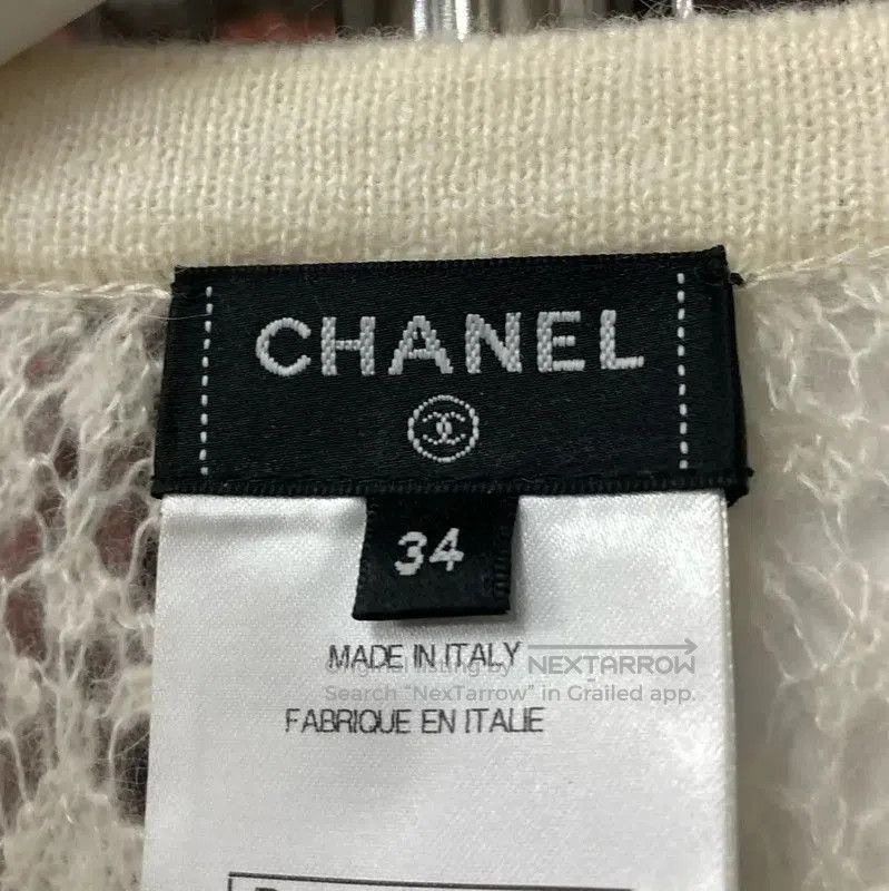 Chanel Chanel White Long Sleeve Cropped Knit Sweater . Size XXS / US 00 / IT 34 - 5 Thumbnail