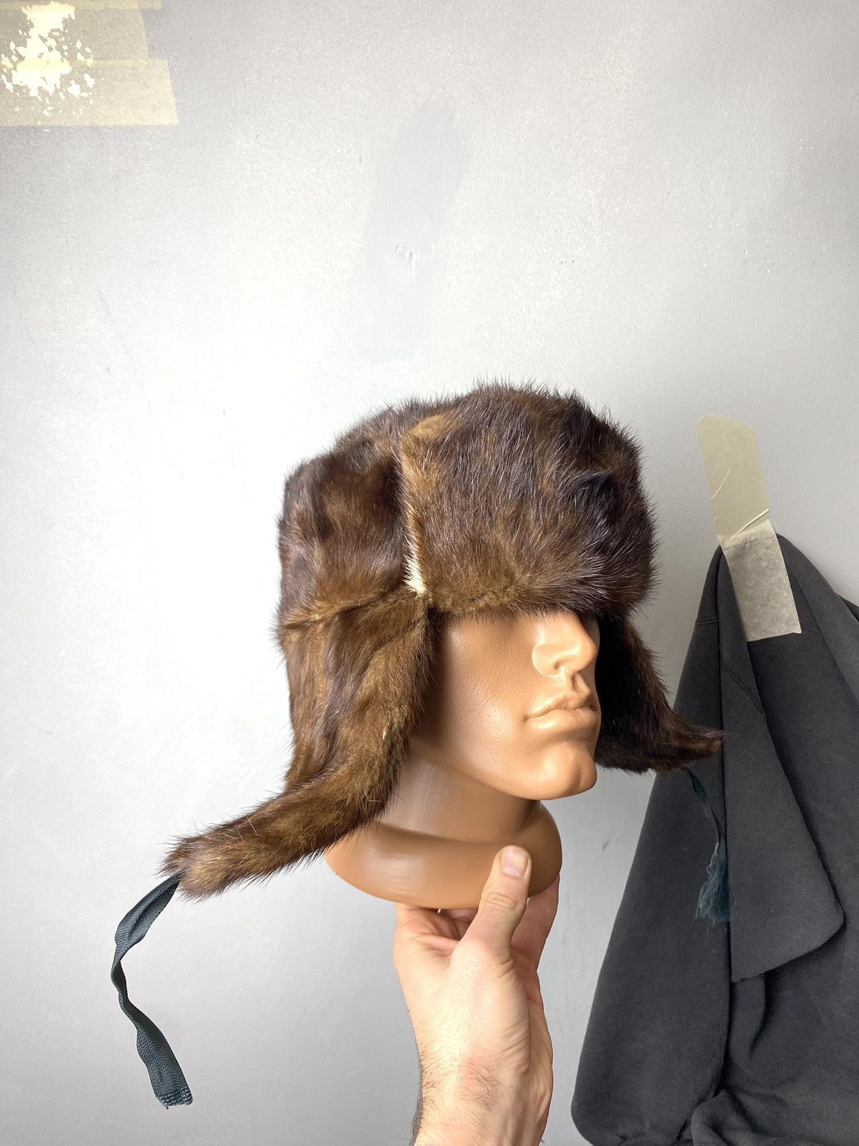Japanese Brand Vintage Alt Fuzzy Mohair Ushanka USSR Hat Balaclava Size ONE SIZE - 4 Thumbnail