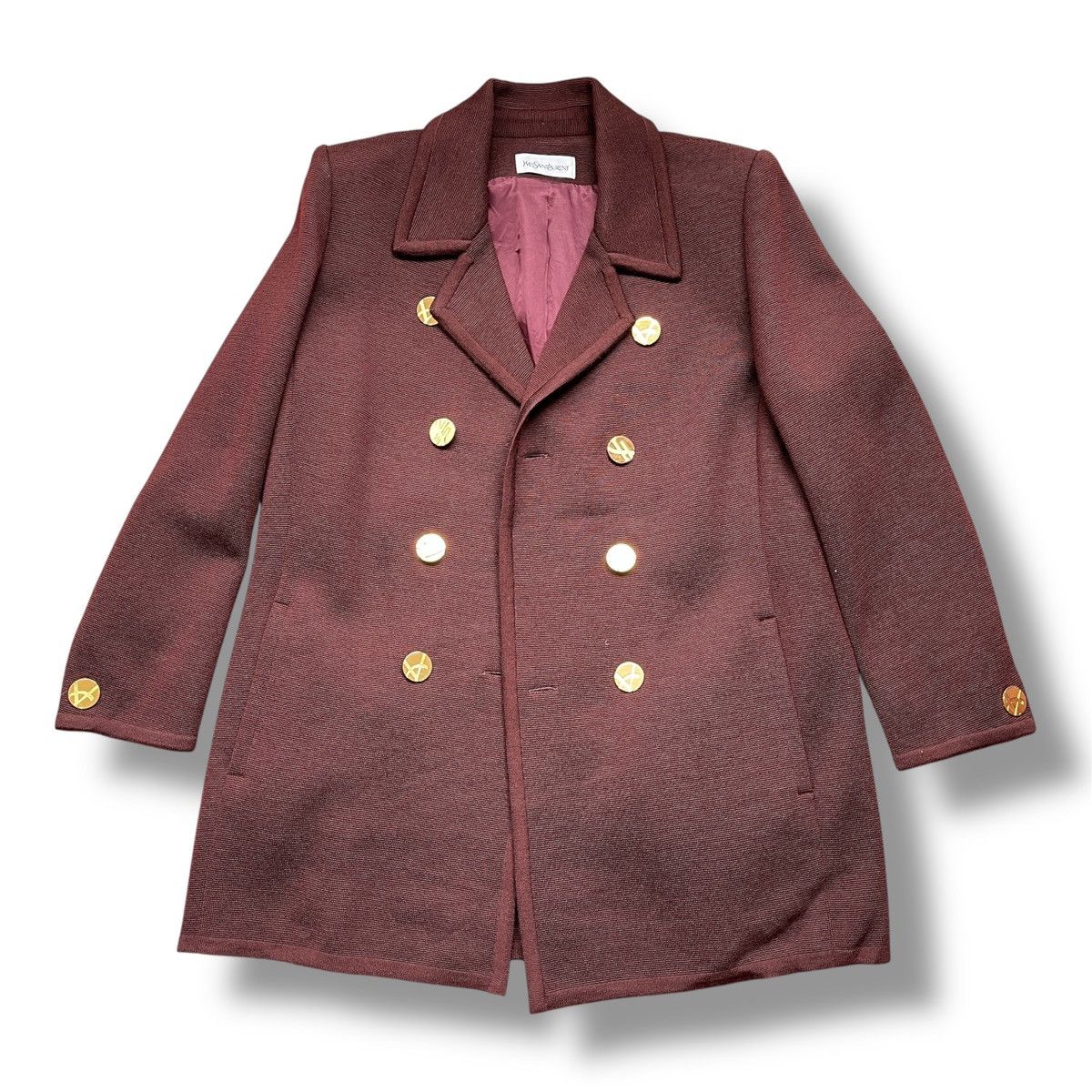 Yves Saint Laurent RARE VINTAGE YVES SAINT LAURENT WOOL DOUBLE BREASTED COAT Size US M / EU 48-50 / 2 - 3 Thumbnail