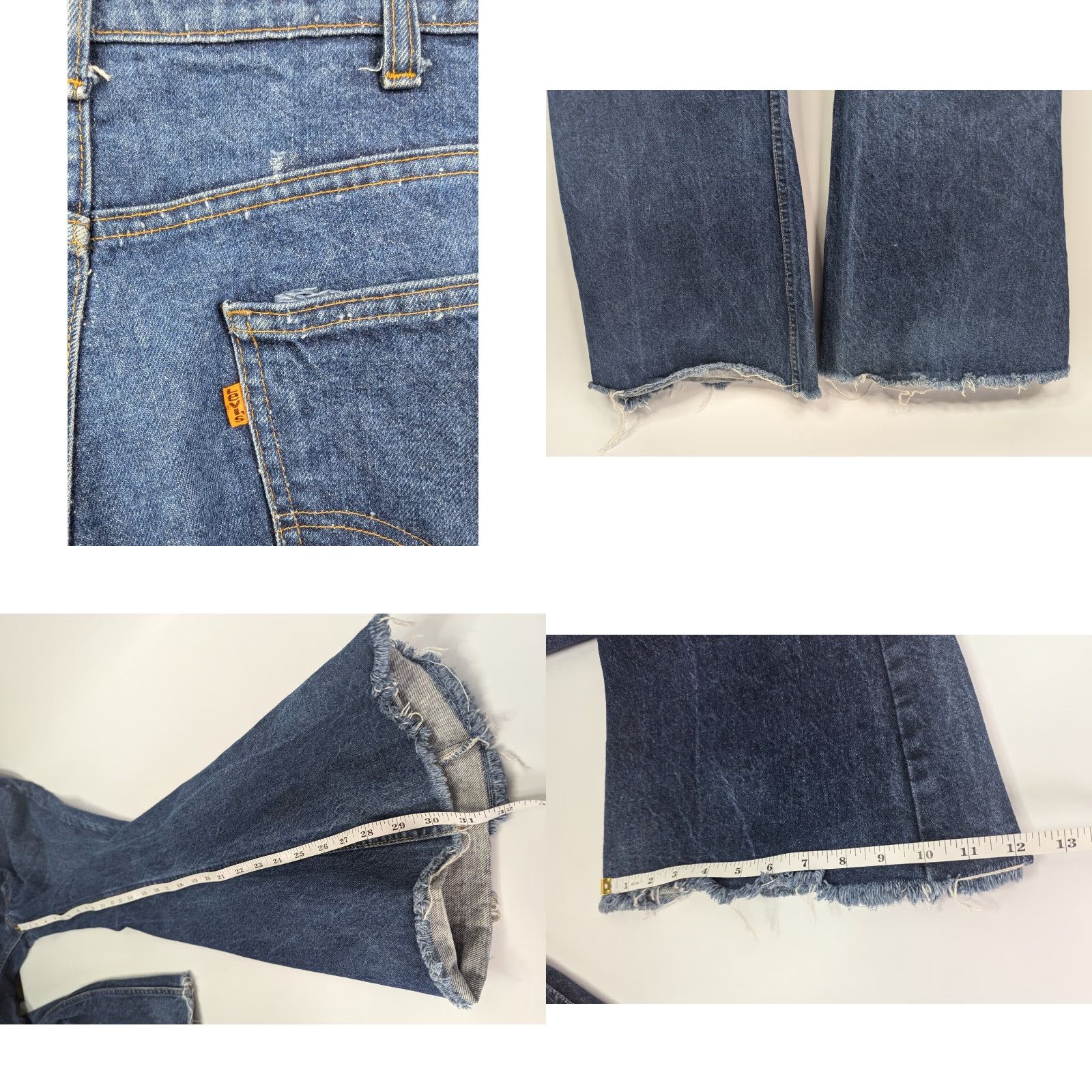 Levi's VINTAGE Levi's 684 Jeans Bell Bottoms 34x31 Denim Blue 70s Retro Bohemian Hippie Western USA Mens Bell Bottoms Size US 34 / EU 50 - 8 Thumbnail