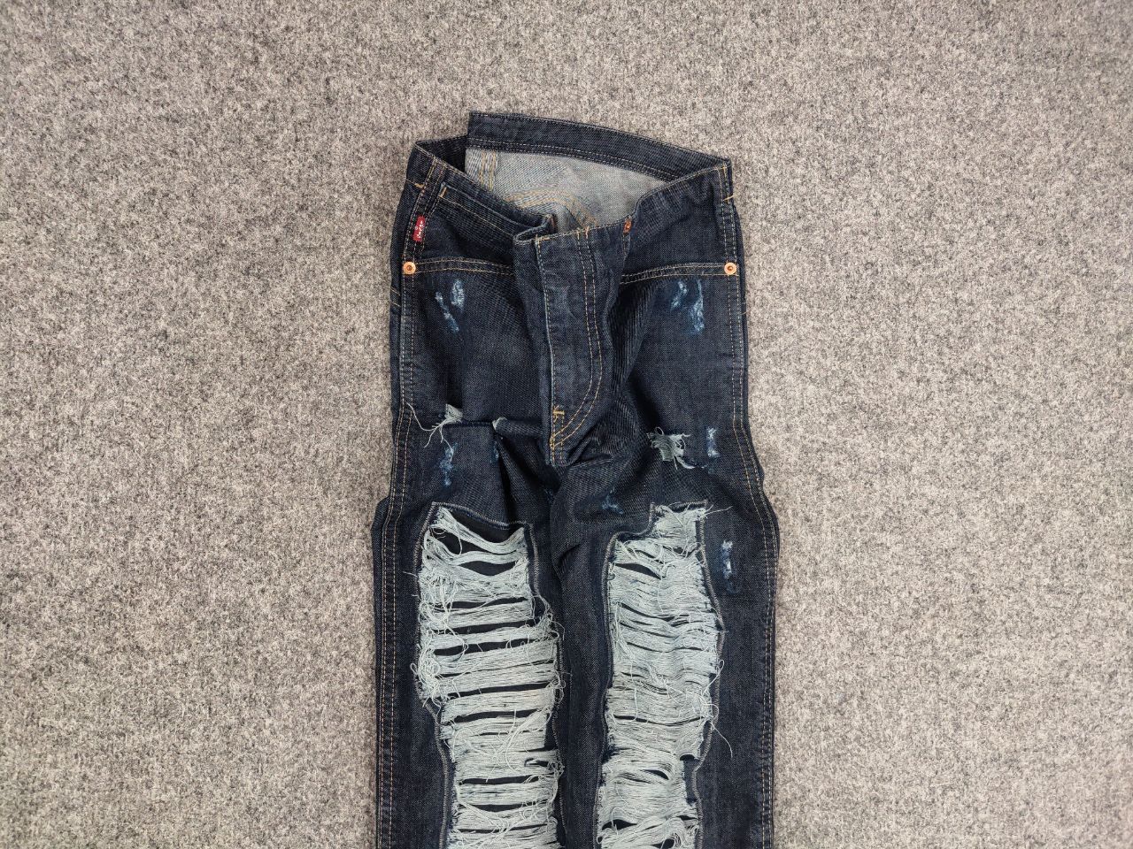 Le Grande Bleu (L.G.B.) Vintage Levis 565 Low Flared Jeans If Six Was Nine Style Size 29" - 4 Thumbnail